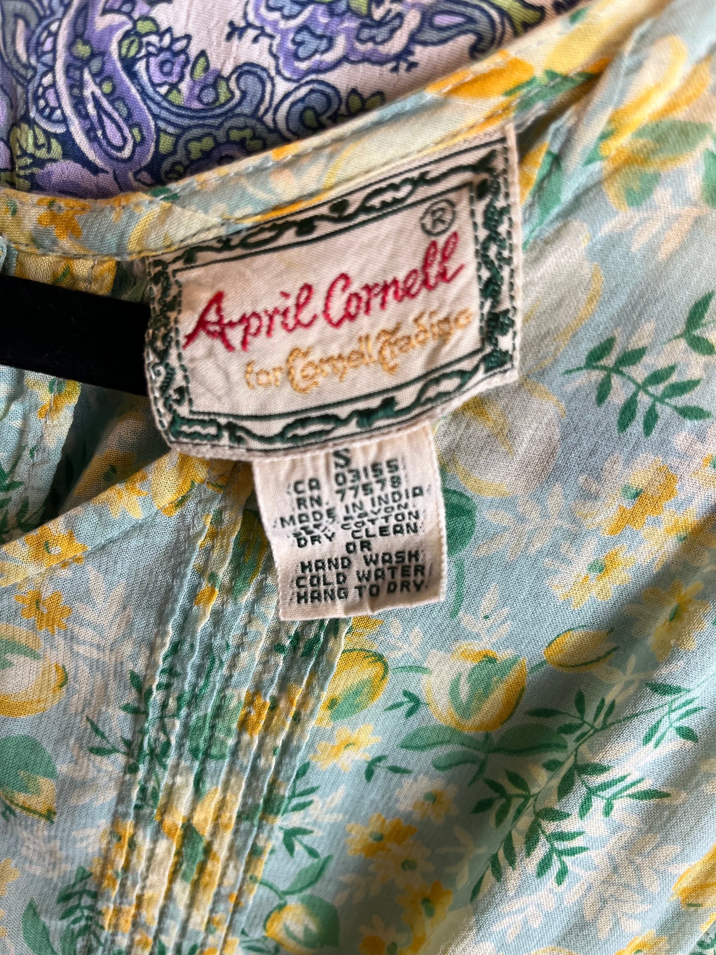 90s ‘April Cornell’ Floral Print Dress / Small
