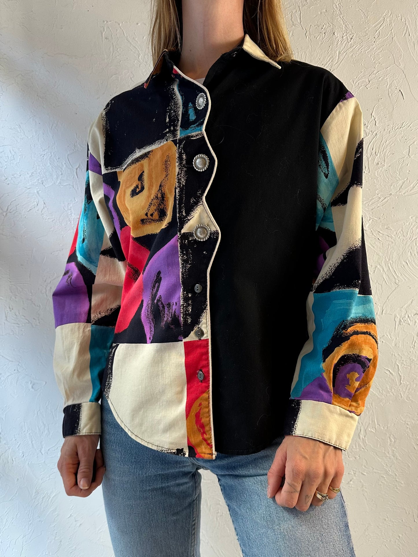 90s ‘Rough Rider’ Abstract Western Shirt / Small