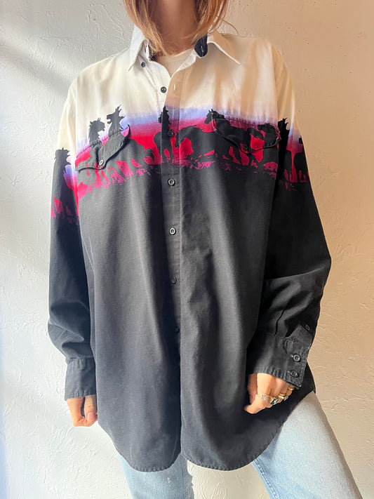 80s ‘Roper’ Cotton Western Shirt / XL