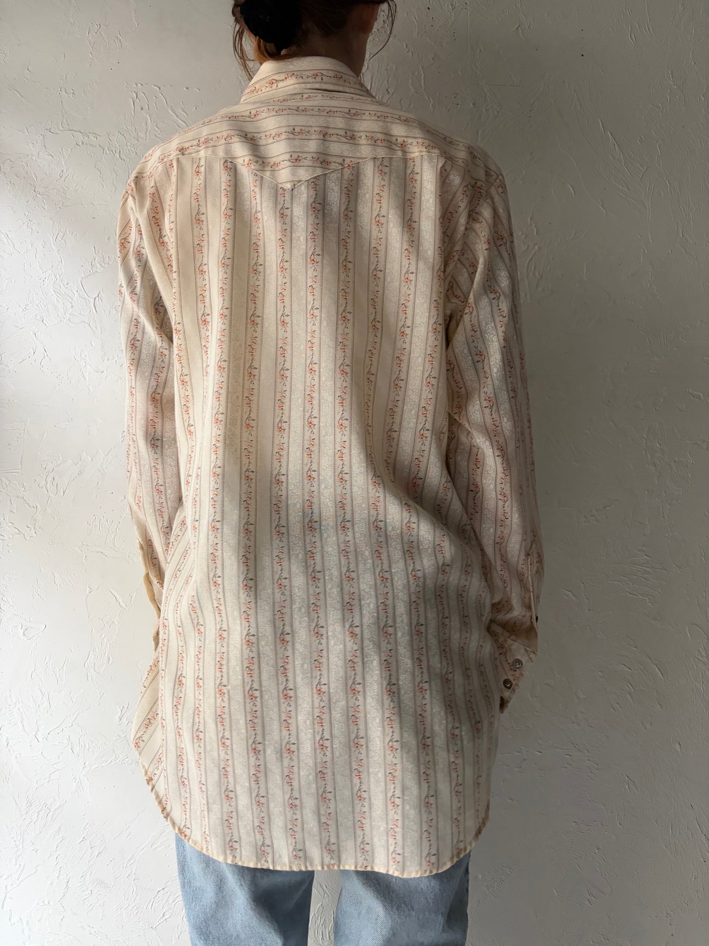 Vintage Western Snap Up Shirt / Large