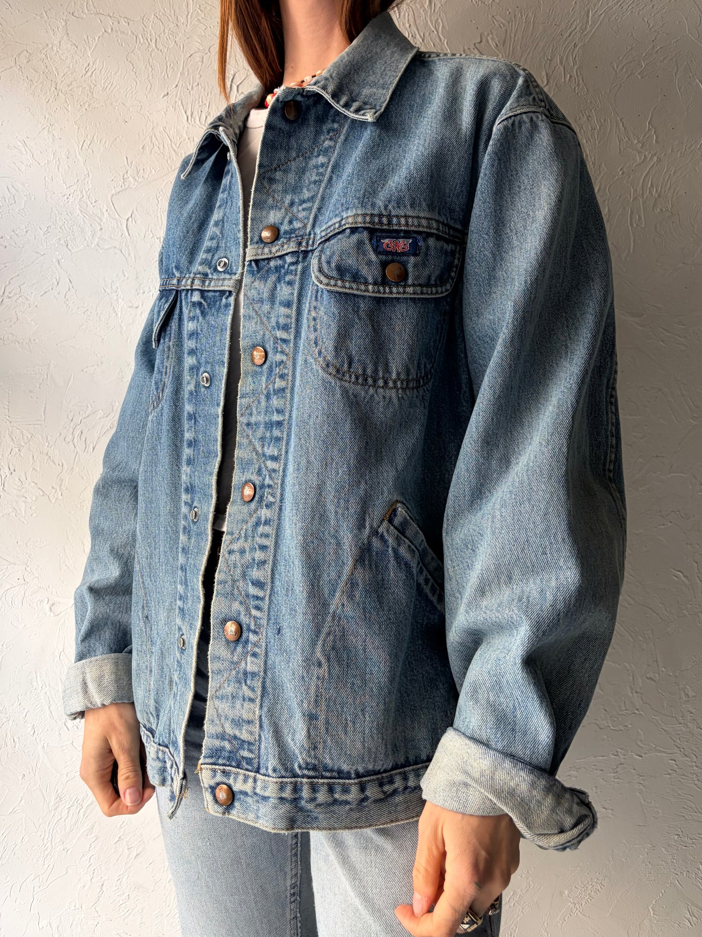 Vintage 'GWG' Snap Up Denim Jacket / Large