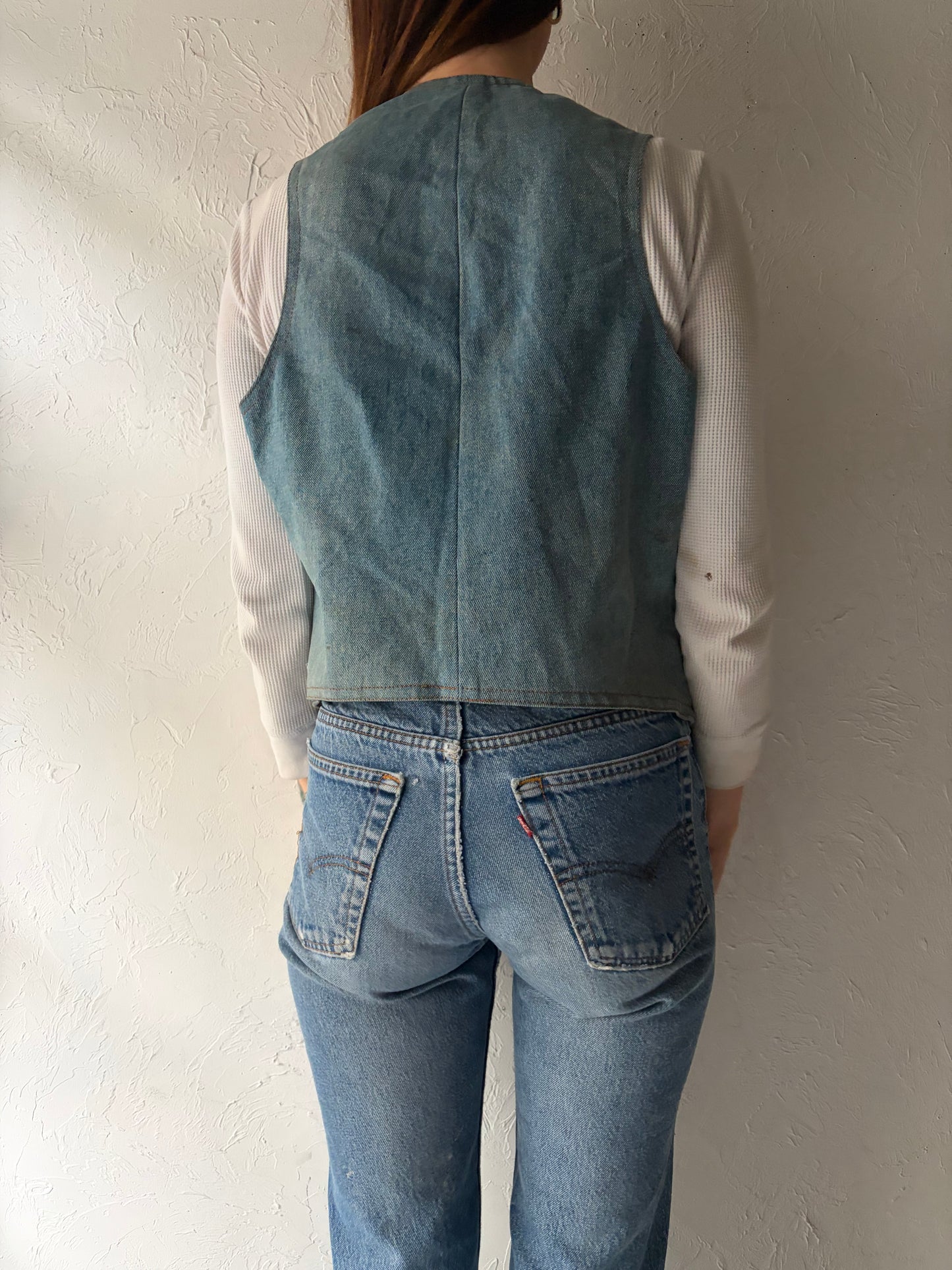 Vintage Leather Vest / Medium