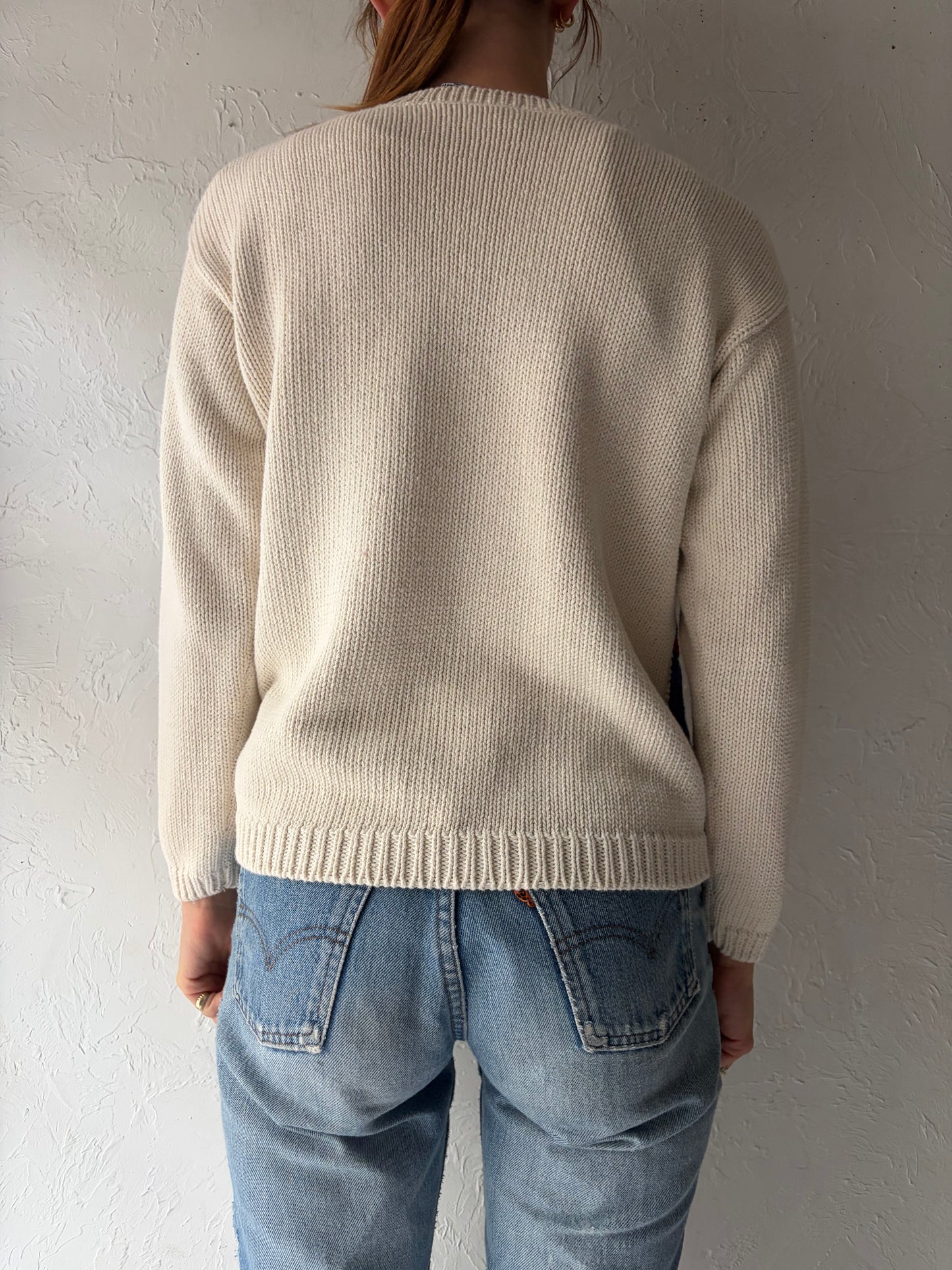 90s 'Russ' Cotton Ramie Sweater / Small