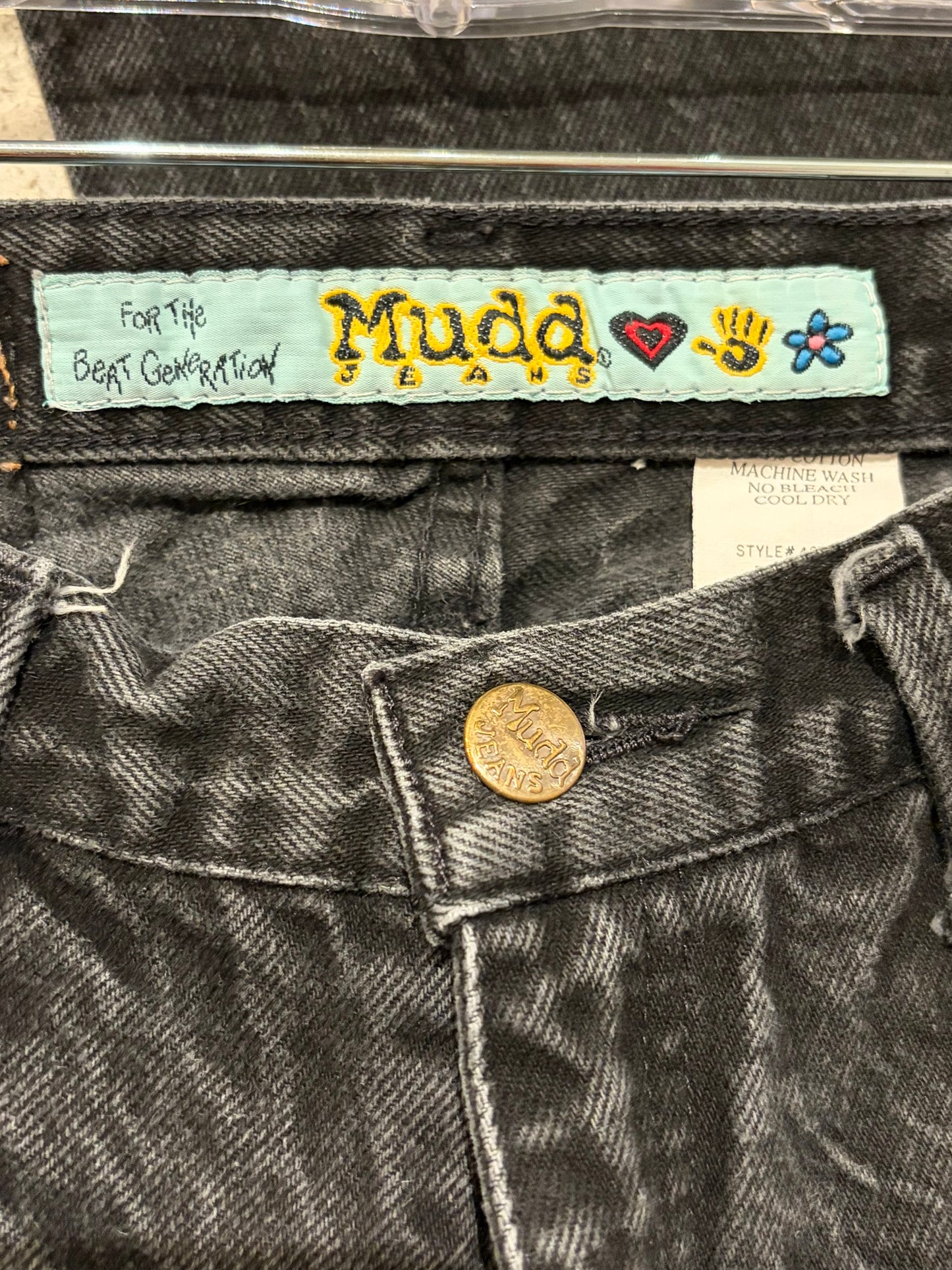 Y2k 'Mudd' Black Bootcut Jeans / 28