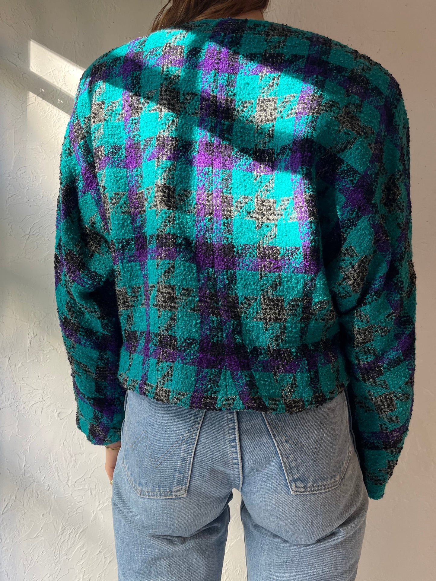 80s 'Mr Jax' Cropped Wool Jacket / Large