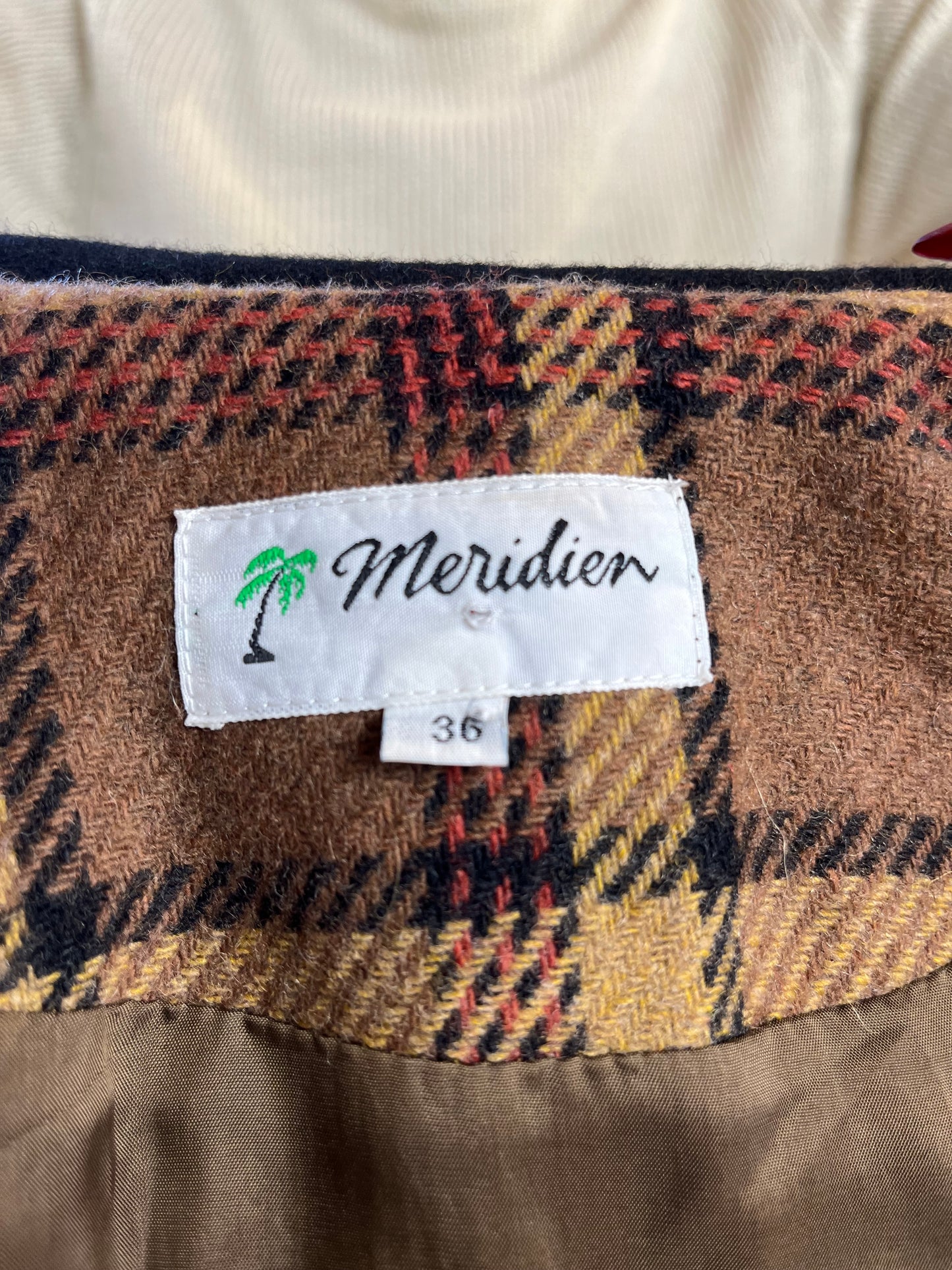 90s ‘Meridien’ Plaid Cropped Blazer Jacket / Small