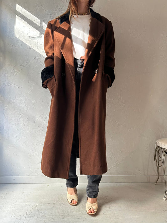 90s ‘Fitz Wright’ Brown Coat / Medium