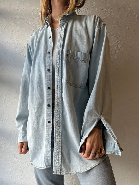 90s ‘Levis’ Button Up Denim Shirt / Large