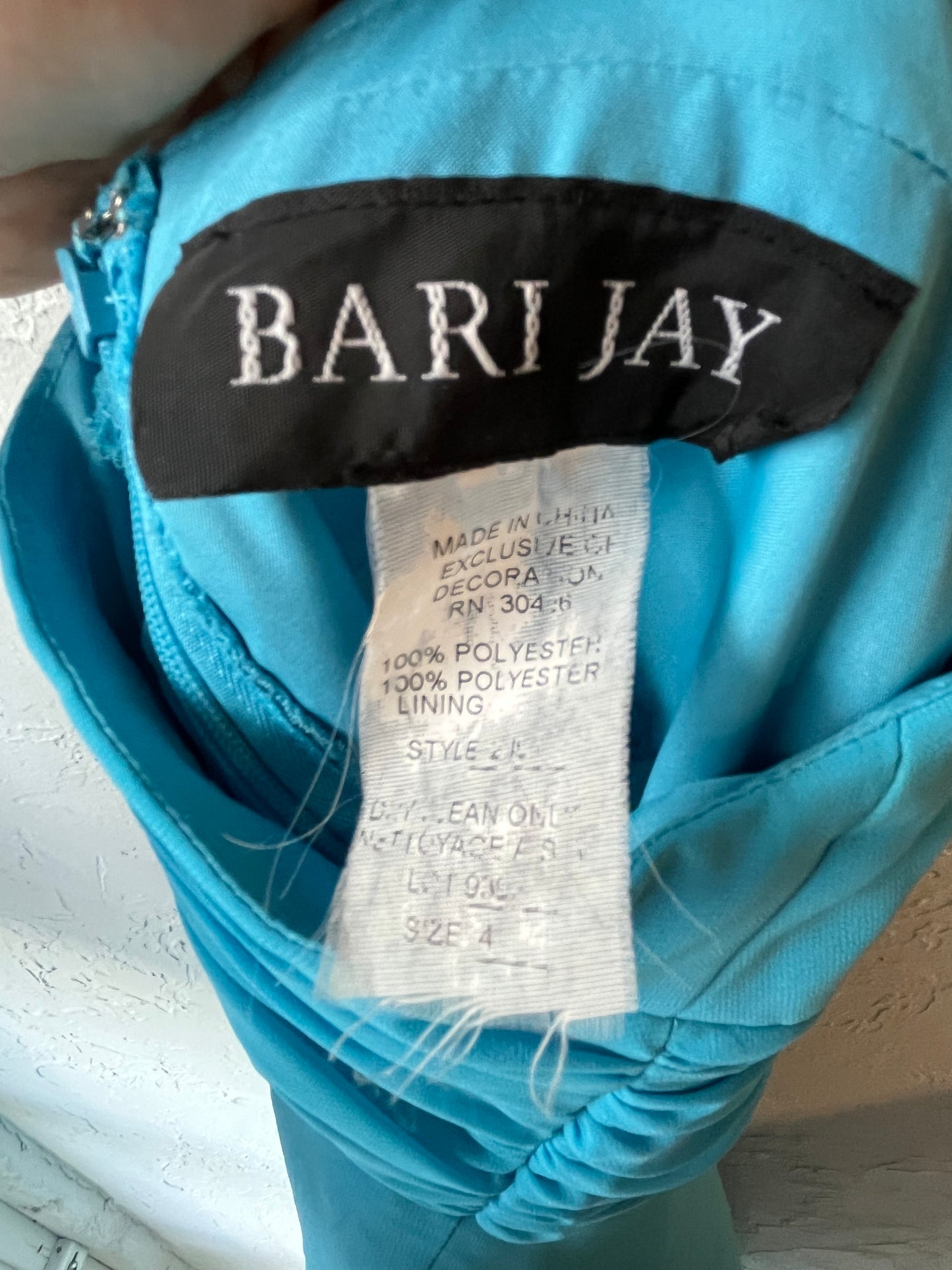 Y2k 'Bari Jay' Blue Halter Formal Dress / Small
