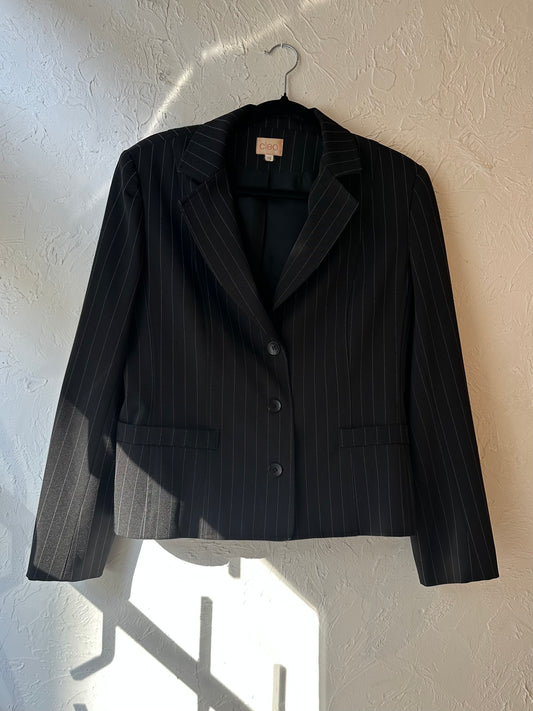 90s ‘Cleo’ Striped Blazed Jacket / Medium