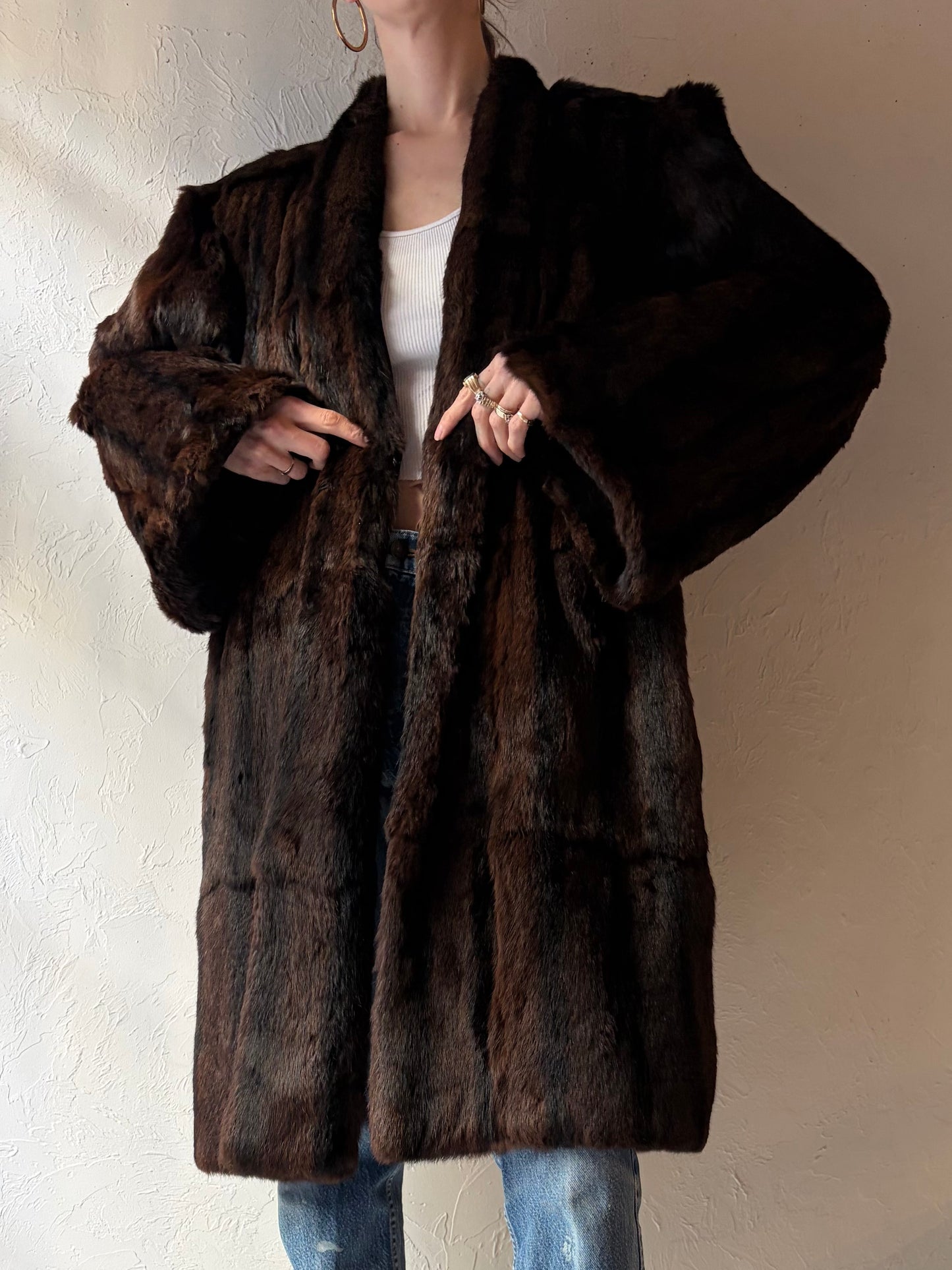 60s 'Duplers' Authentic Fur Coat / Medium