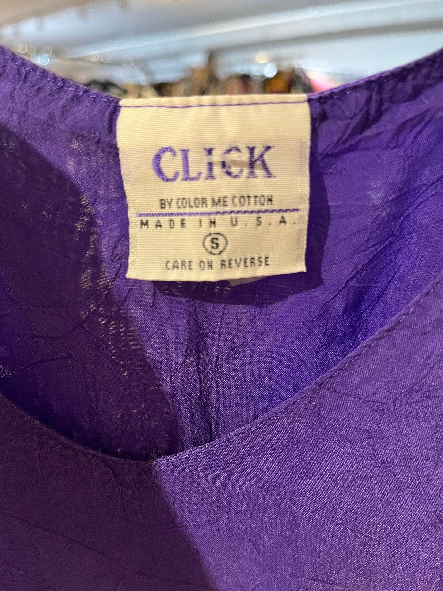 90s ‘Click’ Purple Midi Dress / Small