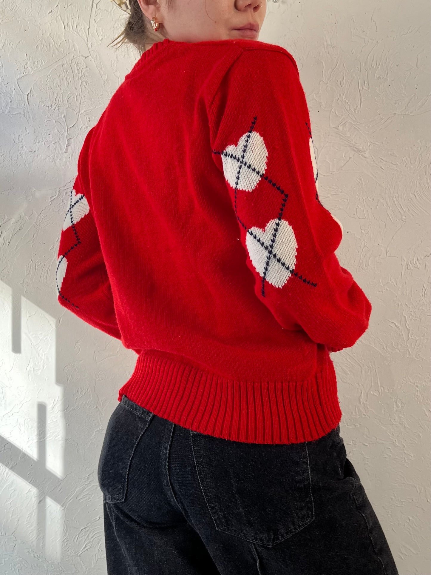 Vintage 'Out Of The Blue' Red Heart Sweater / Large