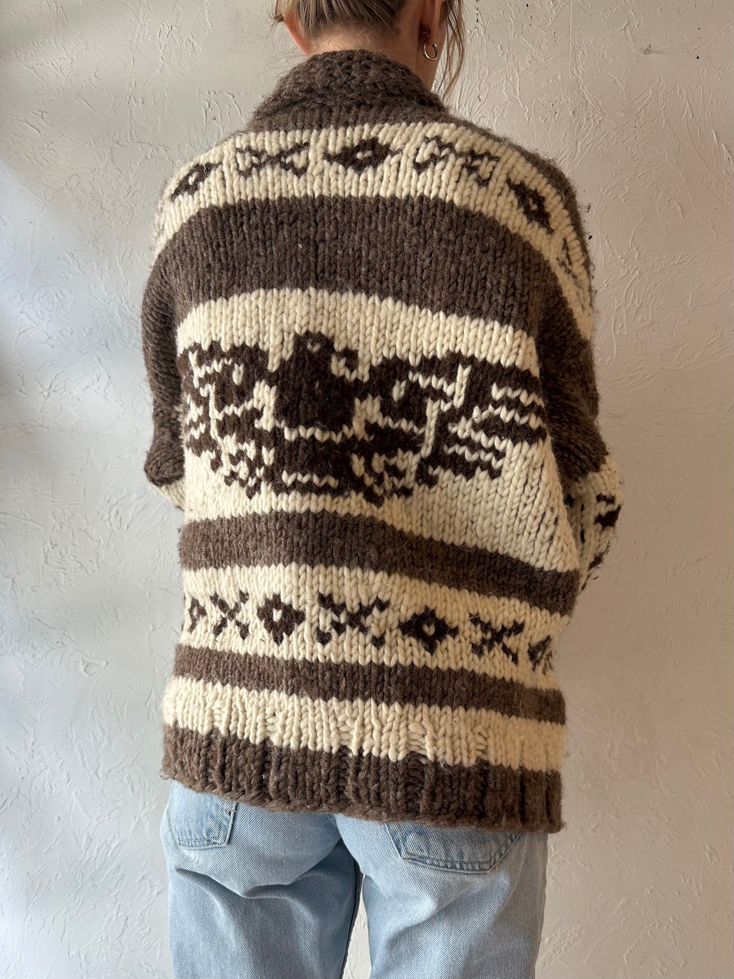 Vintage 'Hills' Wool Knit Eagle Sweater / Large