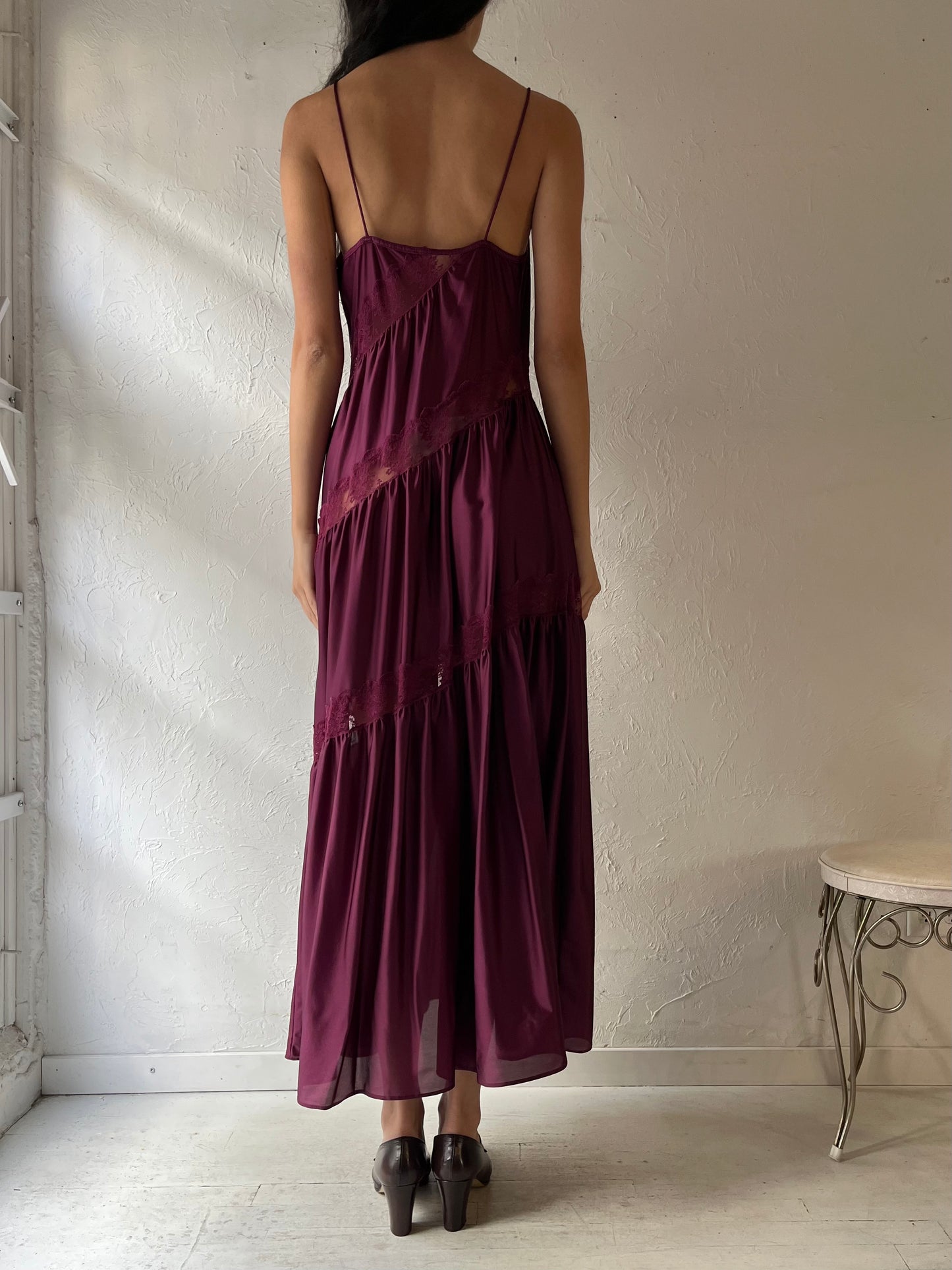 70s ‘Henson’ Burgundy Night Gown / Small