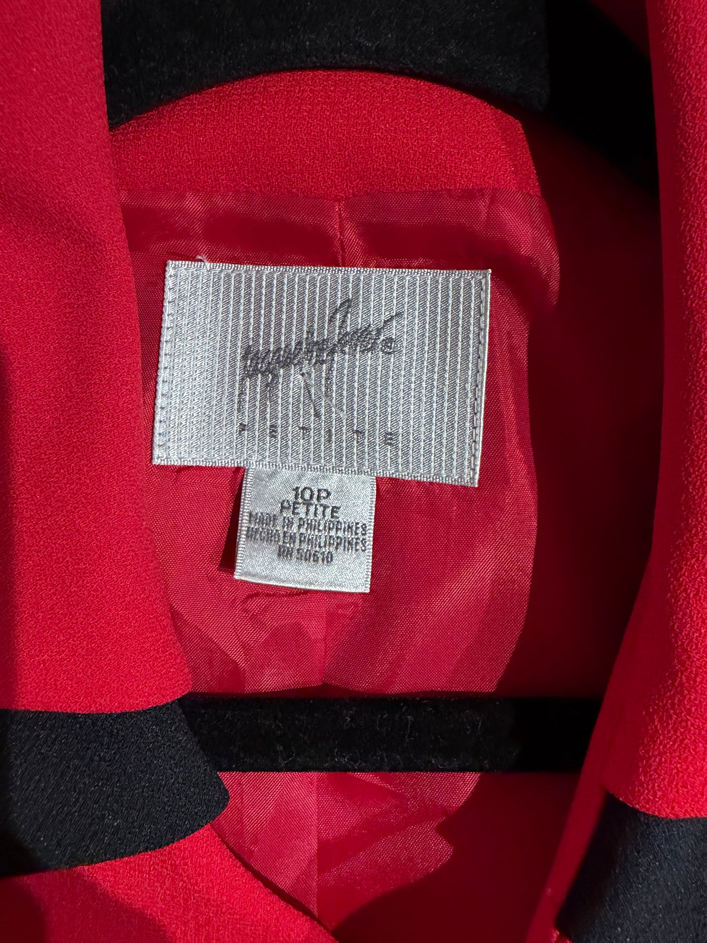 90s 'Jaqueline Ferrar' Red Blazer Jacket / Medium