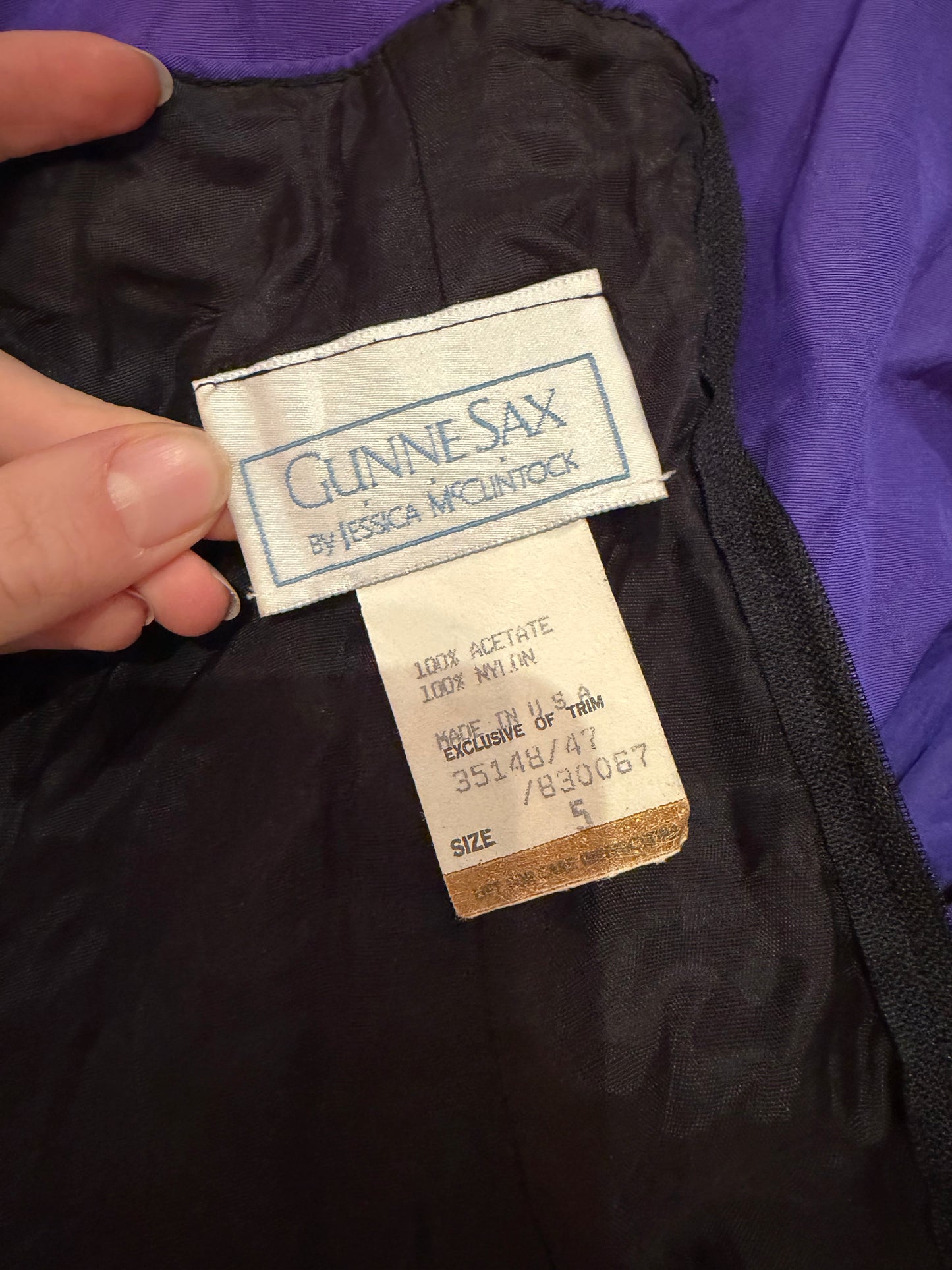 80s 'Gunne Sax' Strapless Formal Mini Dress / Small