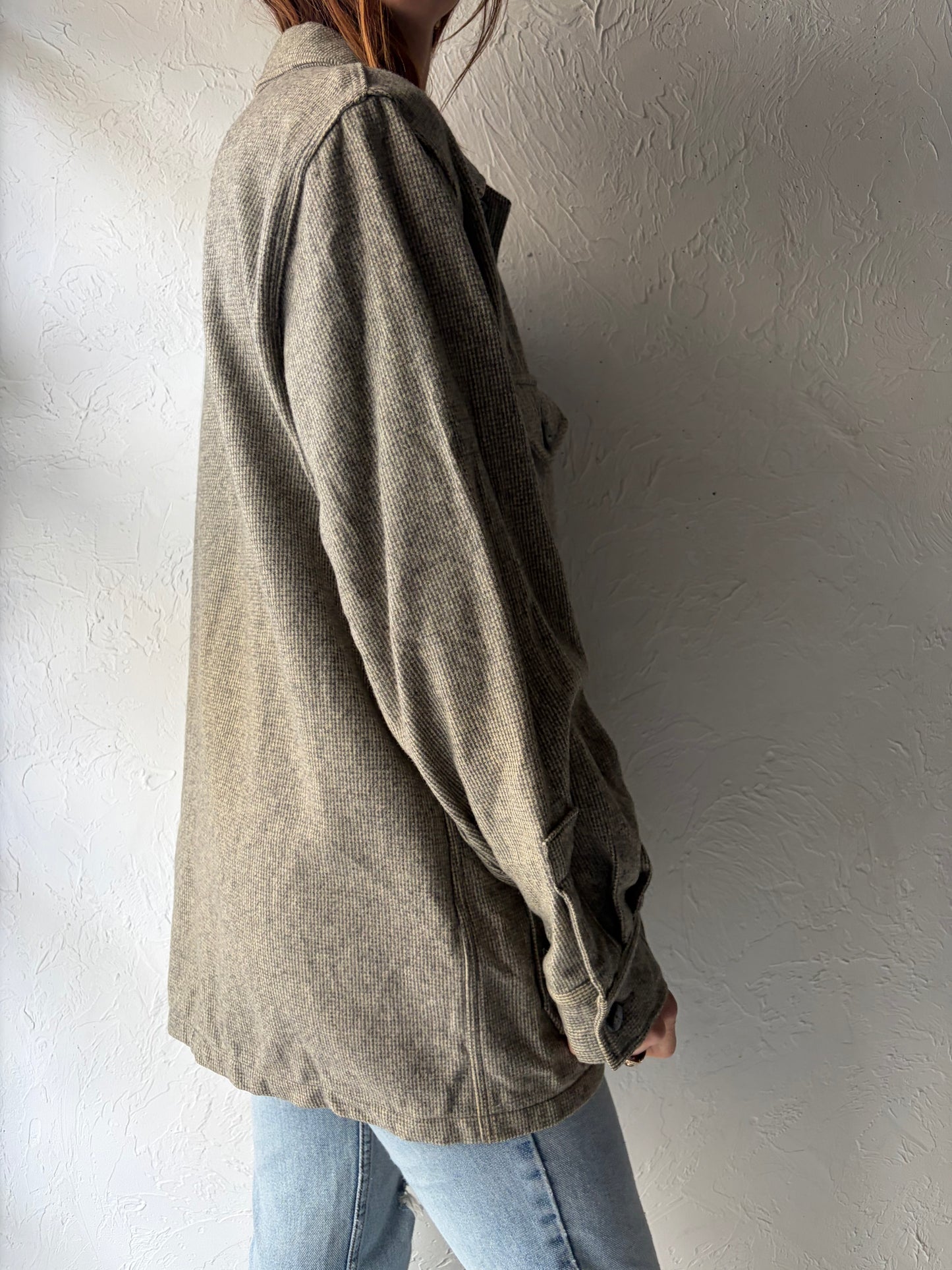 60s 'Field & Stream' Wool Chore Hunting Jacket / Large