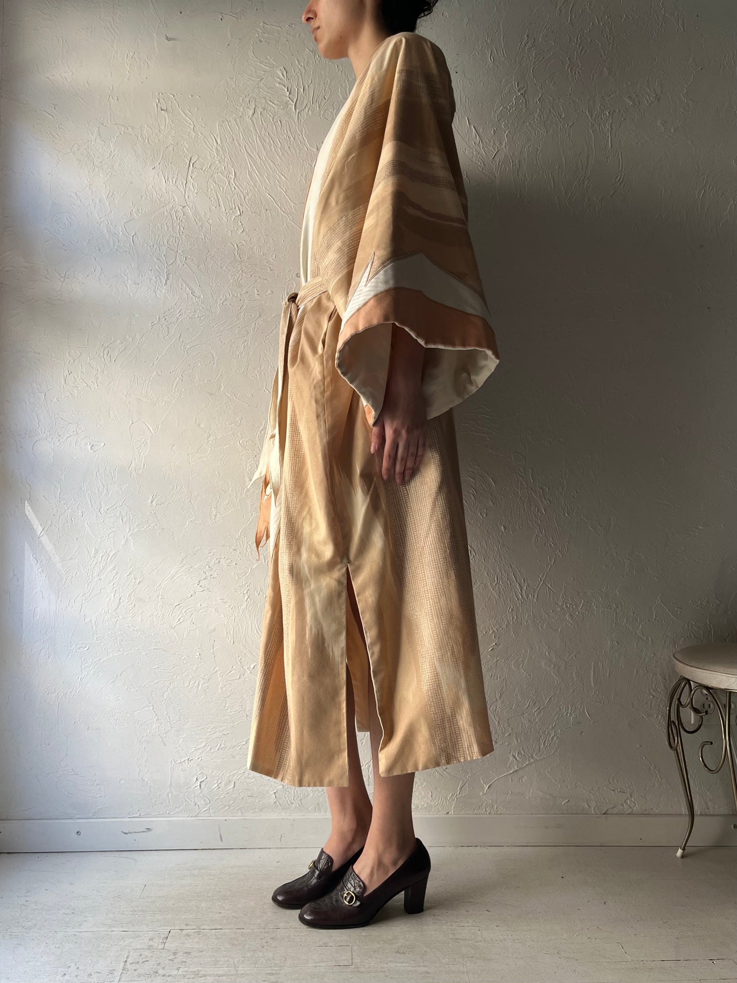 90s 'Muze' Retro Kimono Style Robe / Vintage 1990s Festival Robe / XL