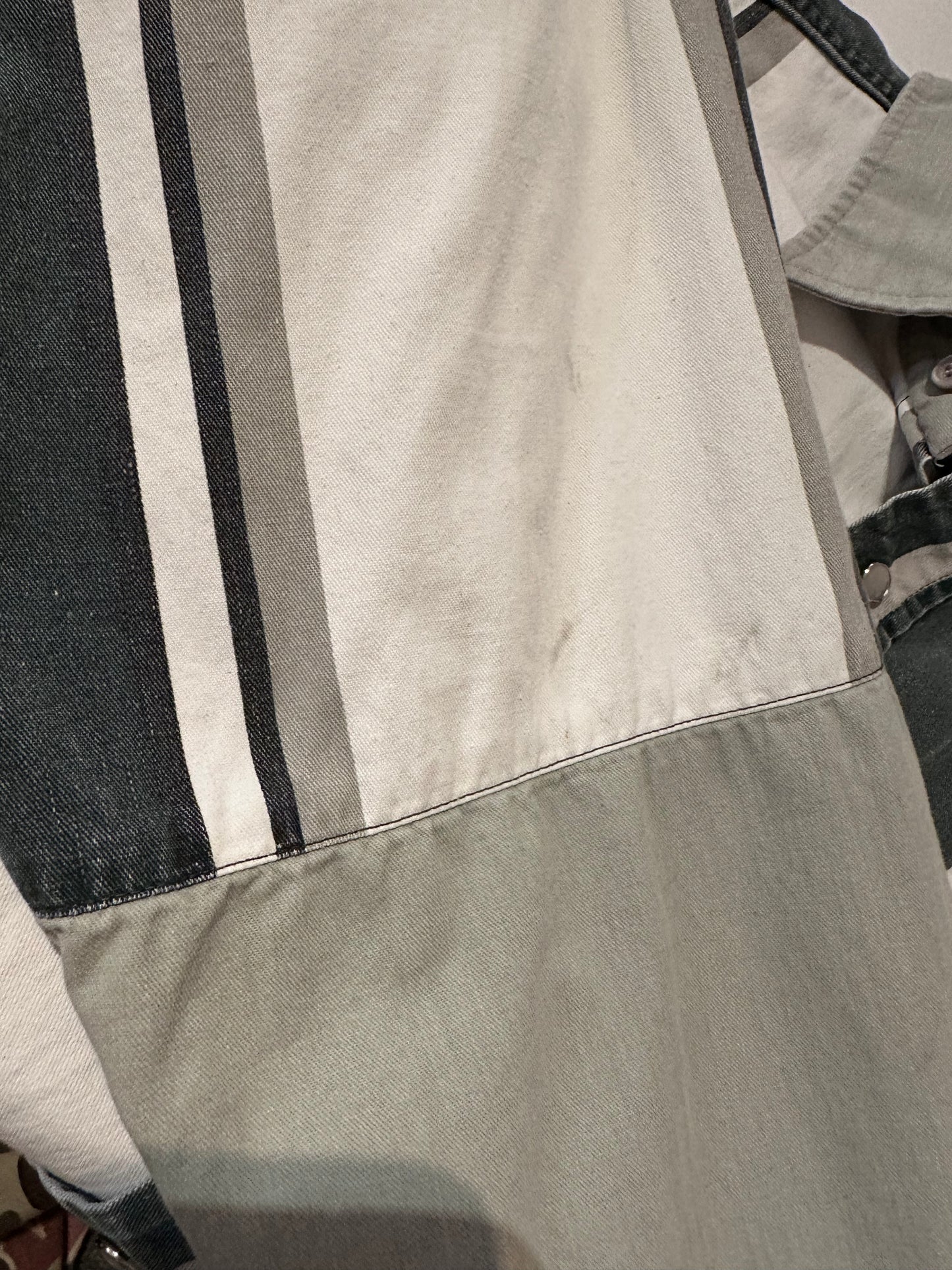 Vintage 'Wrangler' Striped Pearl Snap Shirt / Large