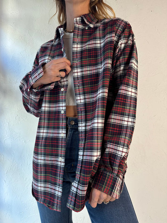 Y2k 'Ralph Lauren' Classic Plaid Button Up Shirt / Medium