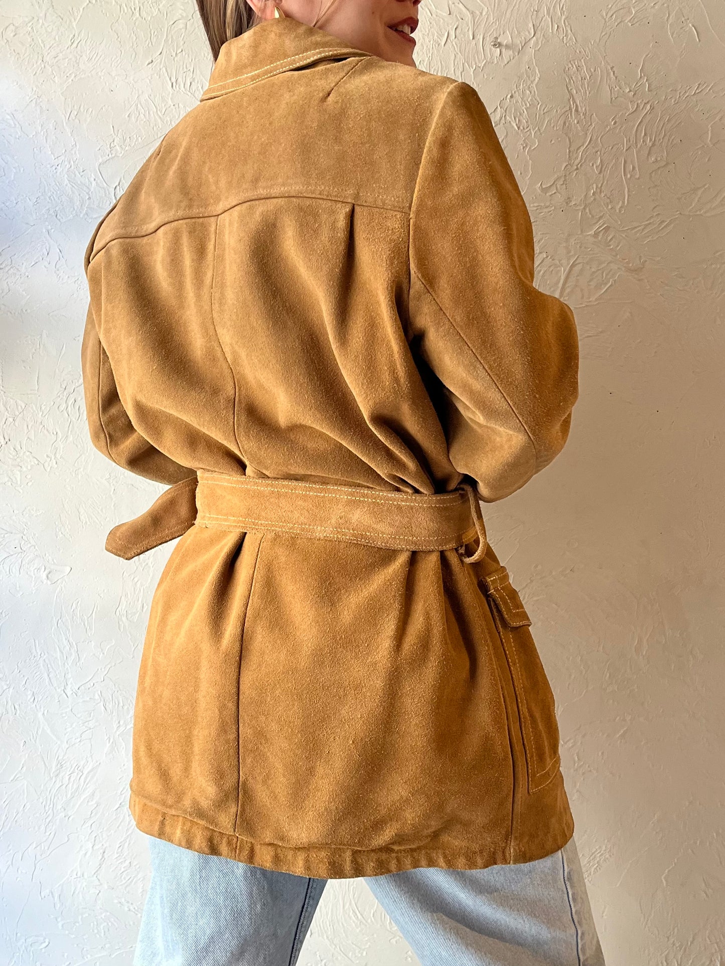 70s ‘Victoria Leather’ Suede Leather Jacket / Medium