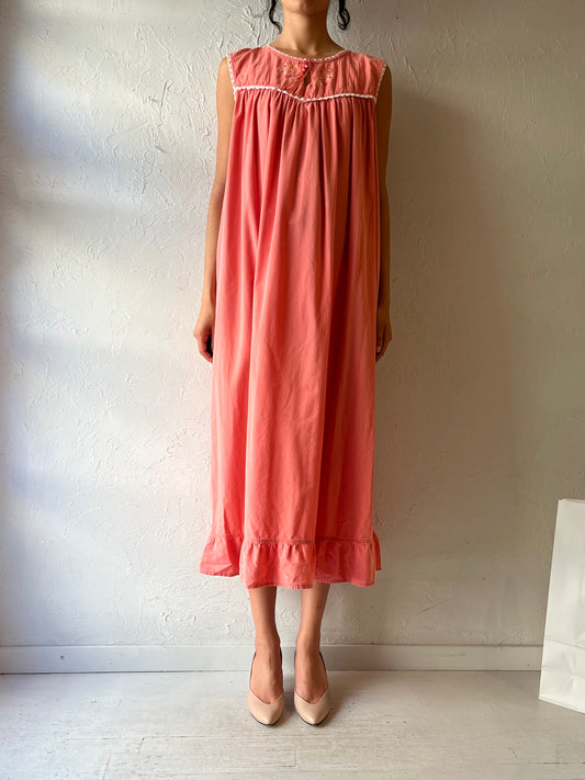 90s 'PS Intimates' Pink Cotton Dress / Medium