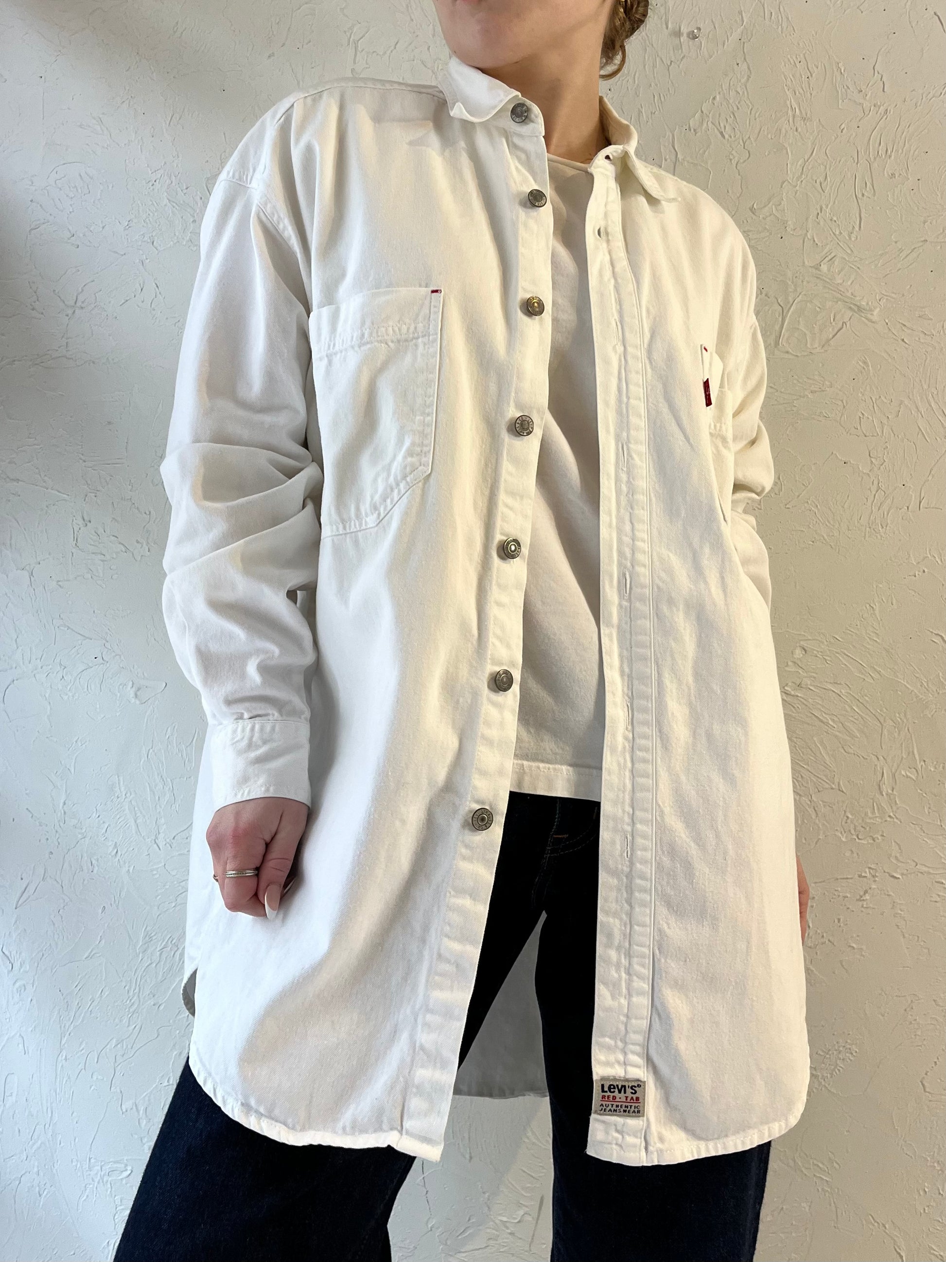 90s ‘Levi’s’ White Denim Shirt / Medium