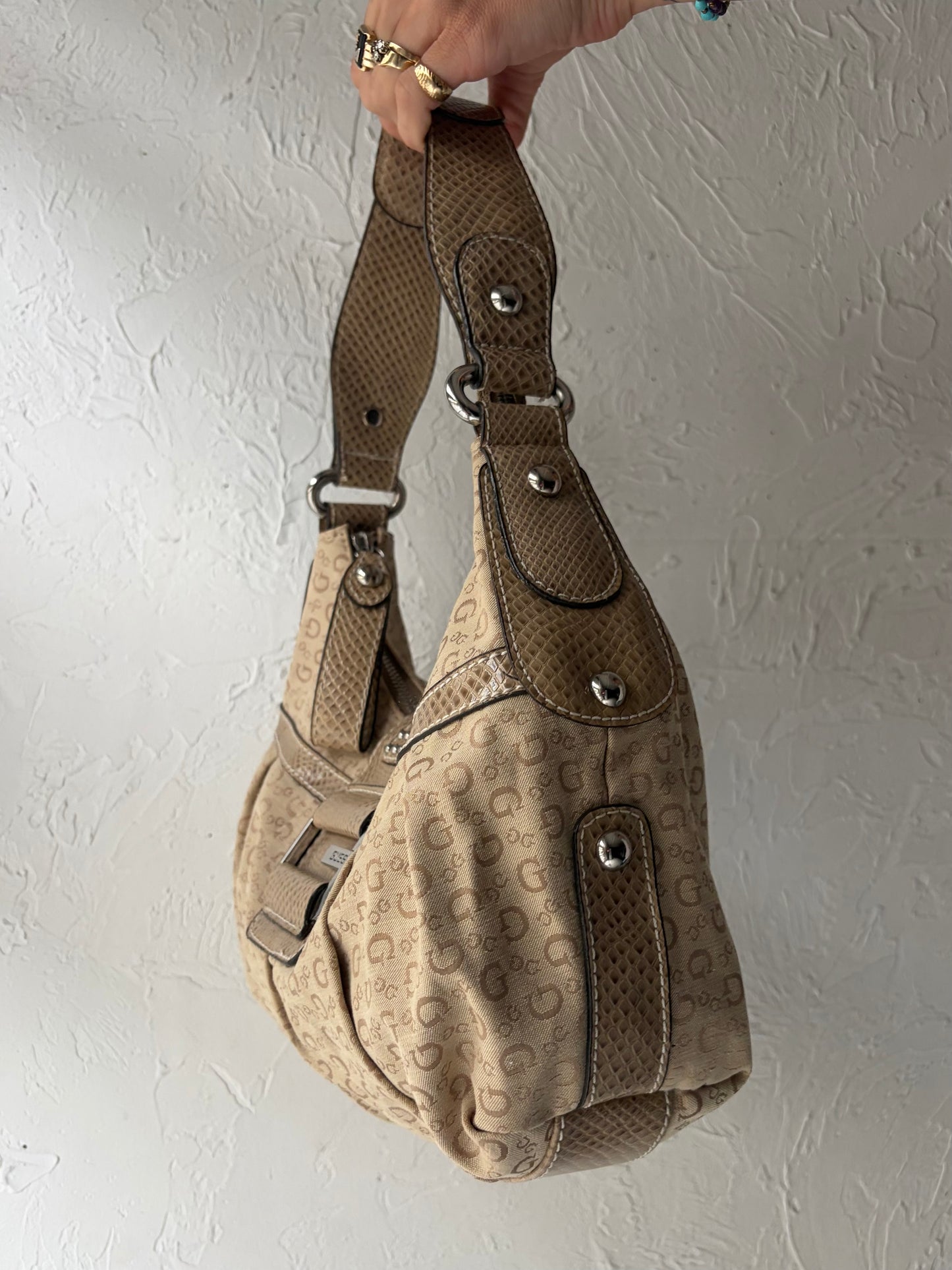 Y2k 2000s 'Guess' Purse Monogram Shoulder Bag