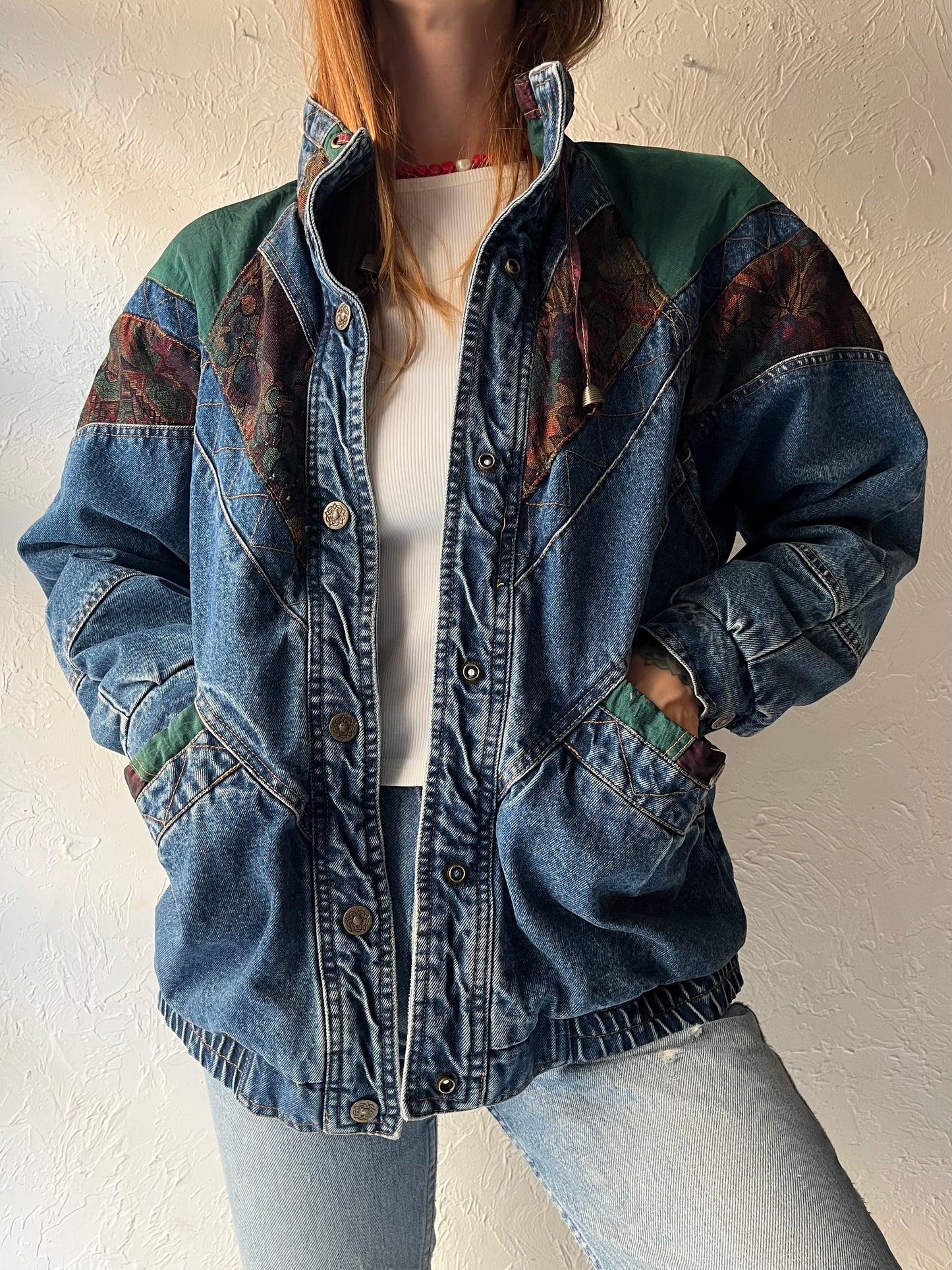 90s 'Current Seen' Retro Denim Jacket / Small