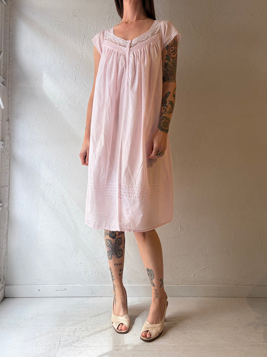 Y2k 'Eileen West' Pink Cottage Core Midi Dress / Medium