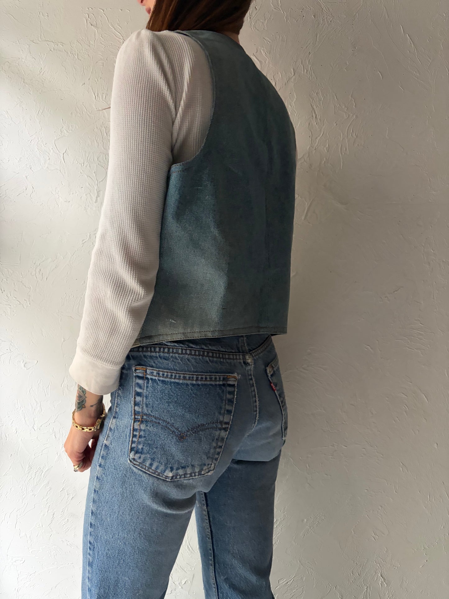 Vintage Leather Vest / Medium