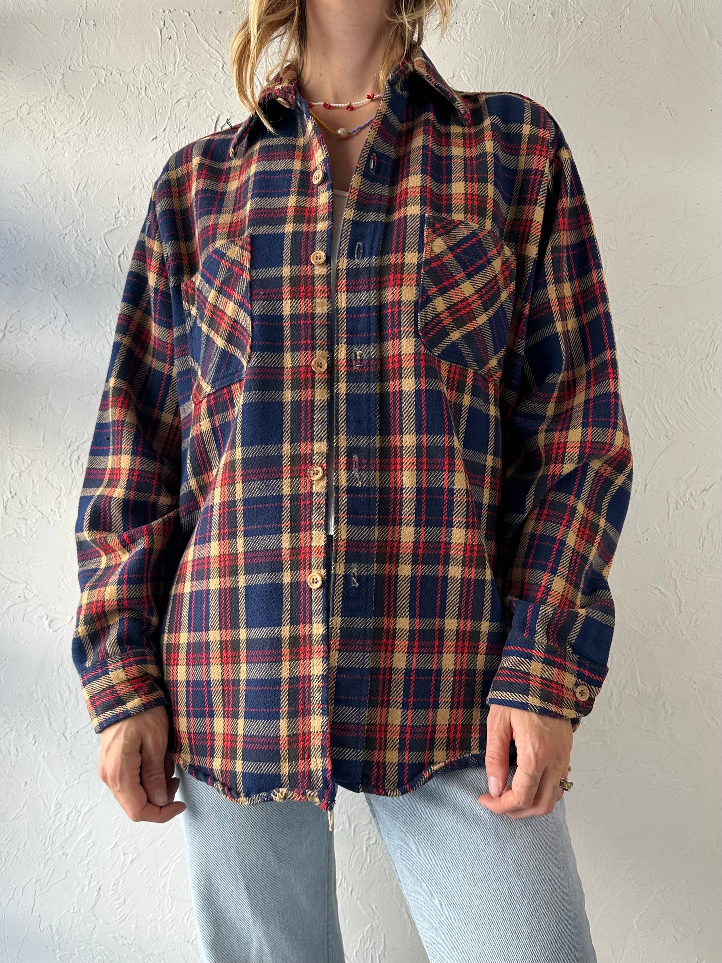 80s 'Big Mac JC Penny' Thick Cotton Flannel Shirt / Medium