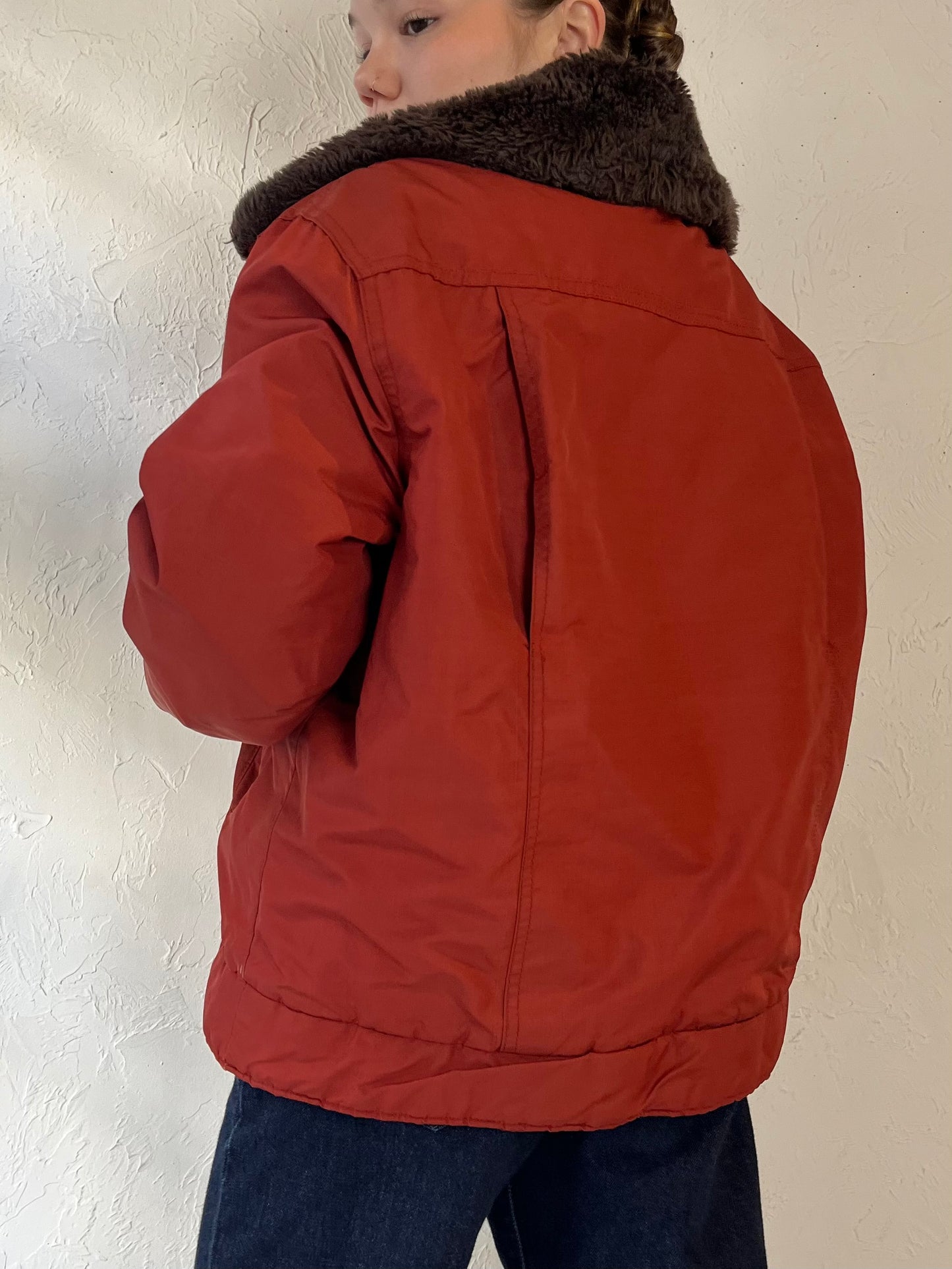 Vintage ‘Woolrich’ Orange Puffer Jacket / Large