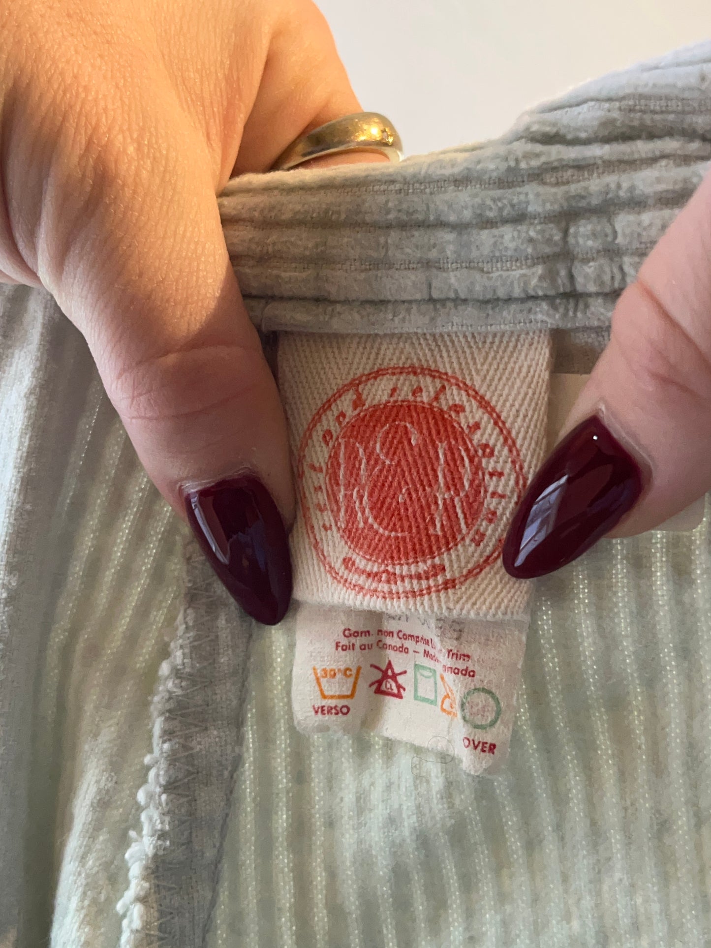 R&R teal corduroy trousers