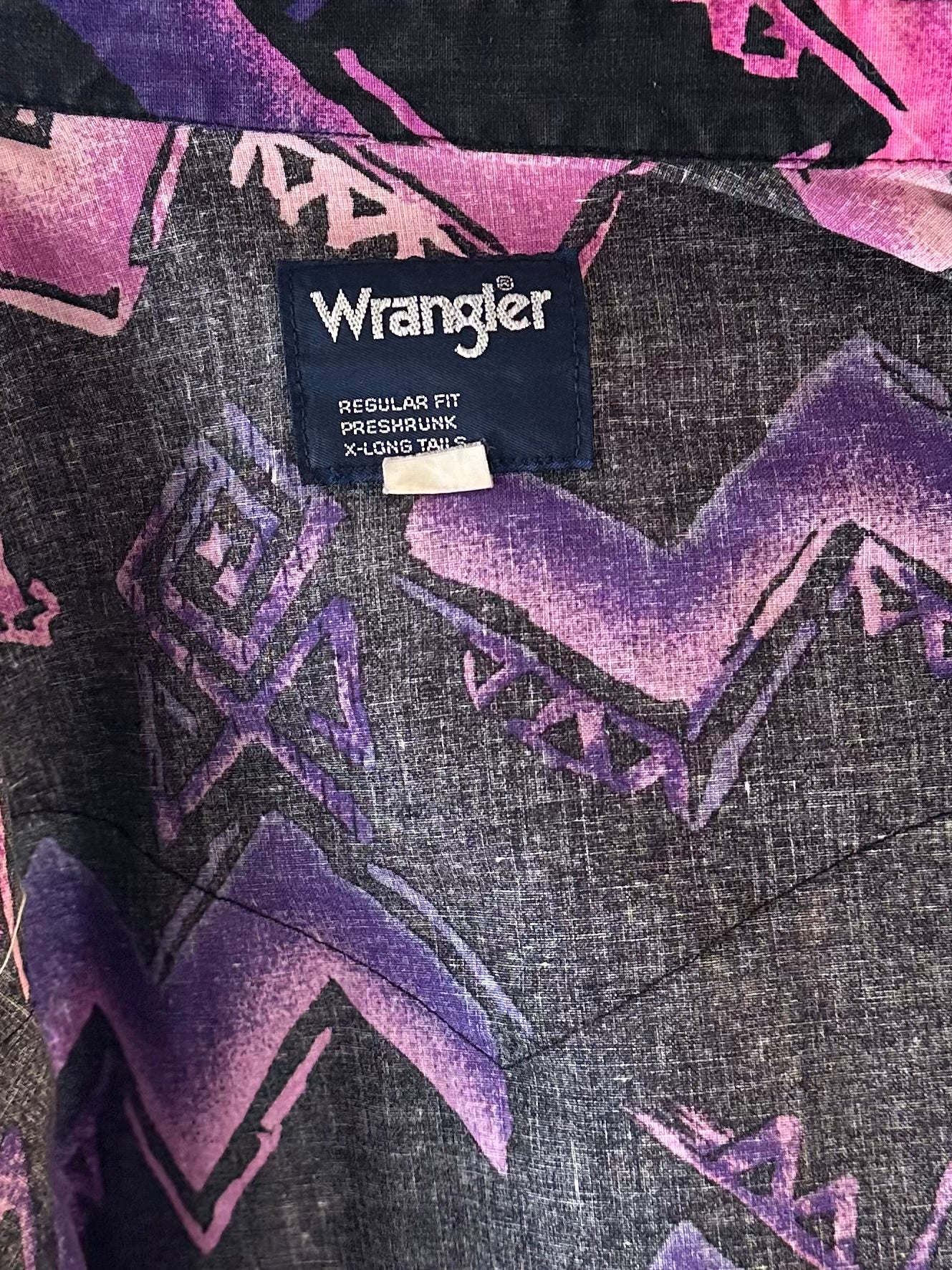 90s 'Wrangler' Western Pearl Snap Shirt / Medium