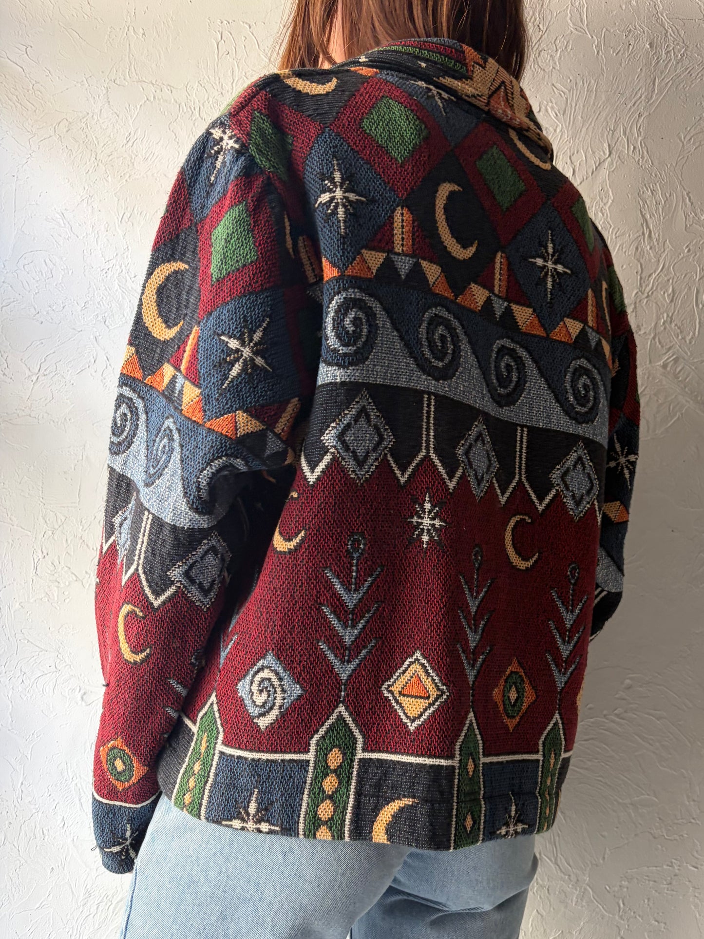 90s 'Painted Pony' Novelty Whimsigoth Tapestry Jacket / Small