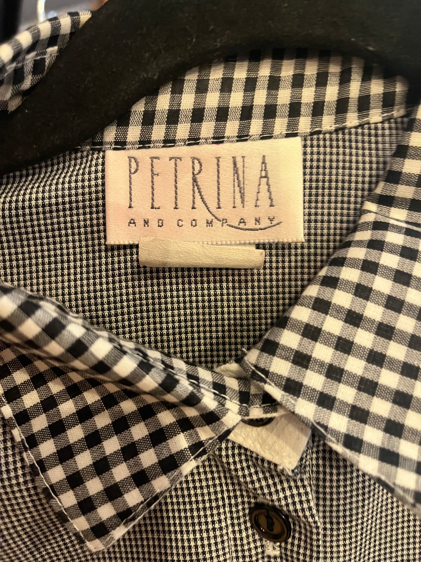 80s ‘Petrina’ Gingham Midi Dress / Small