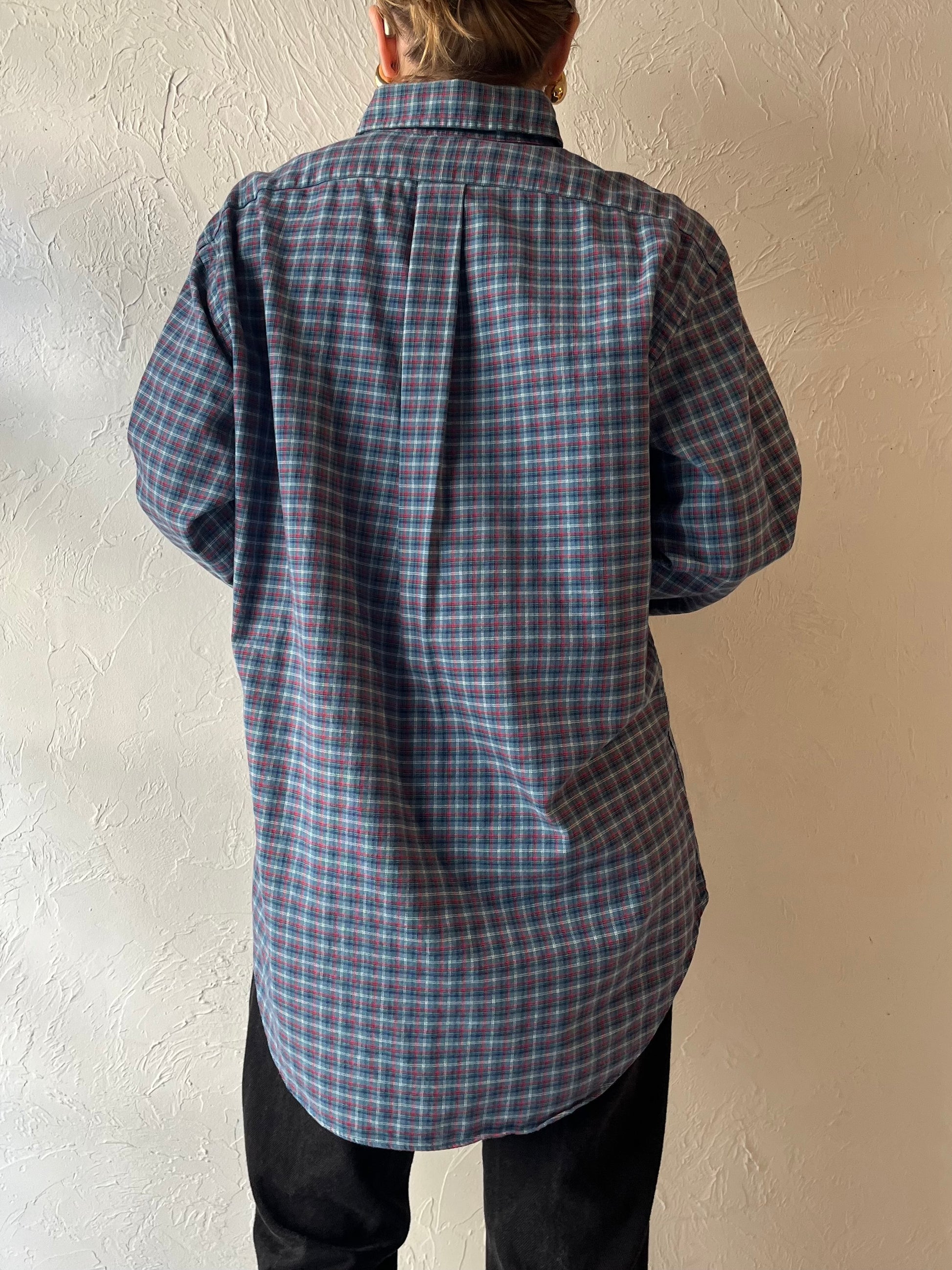 Y2K ‘Ralph Lauren’ Blue Plaid Shirt / Medium