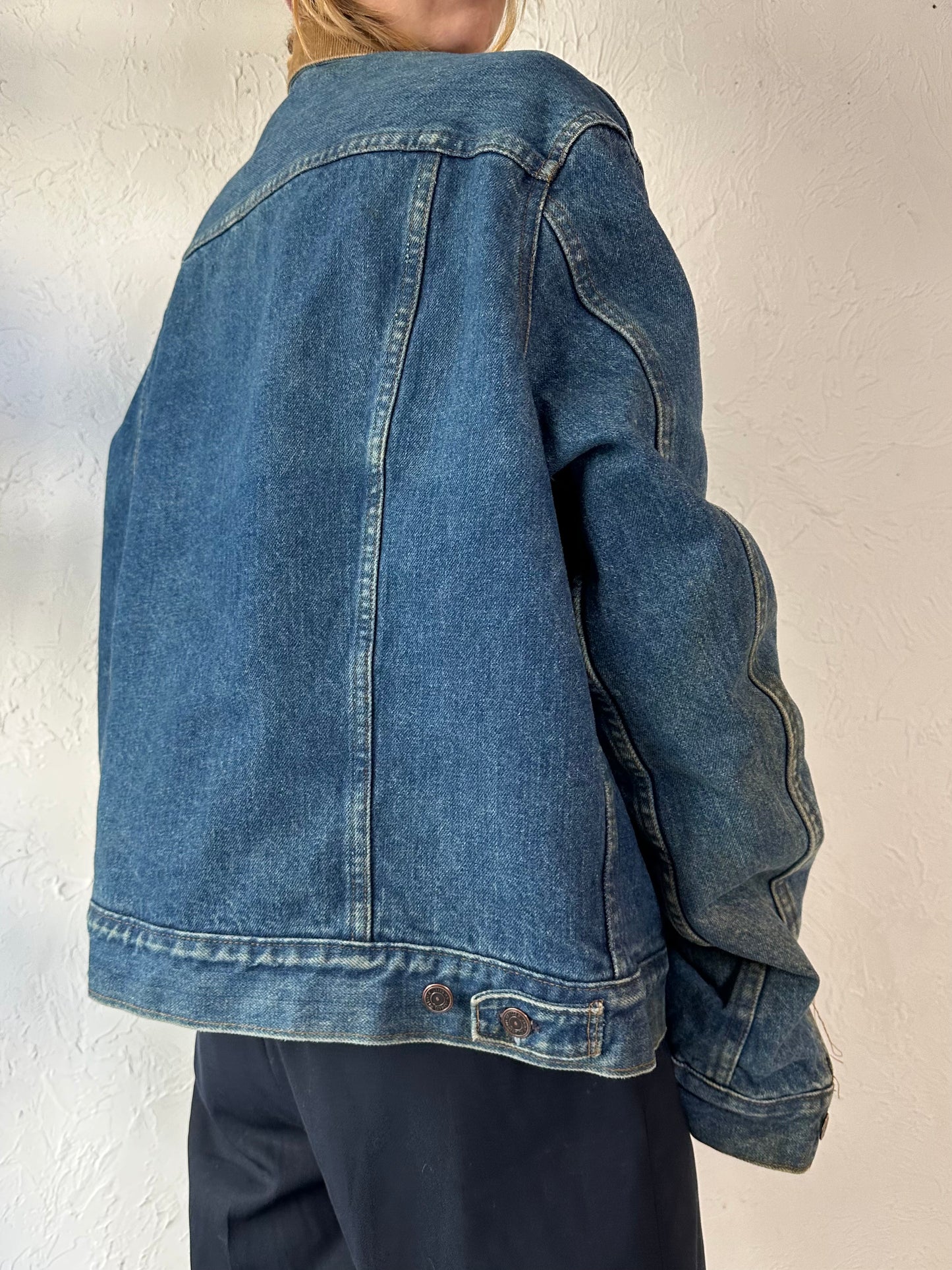 80s 'GWG' Blanket Lined Denim Jacket / Large