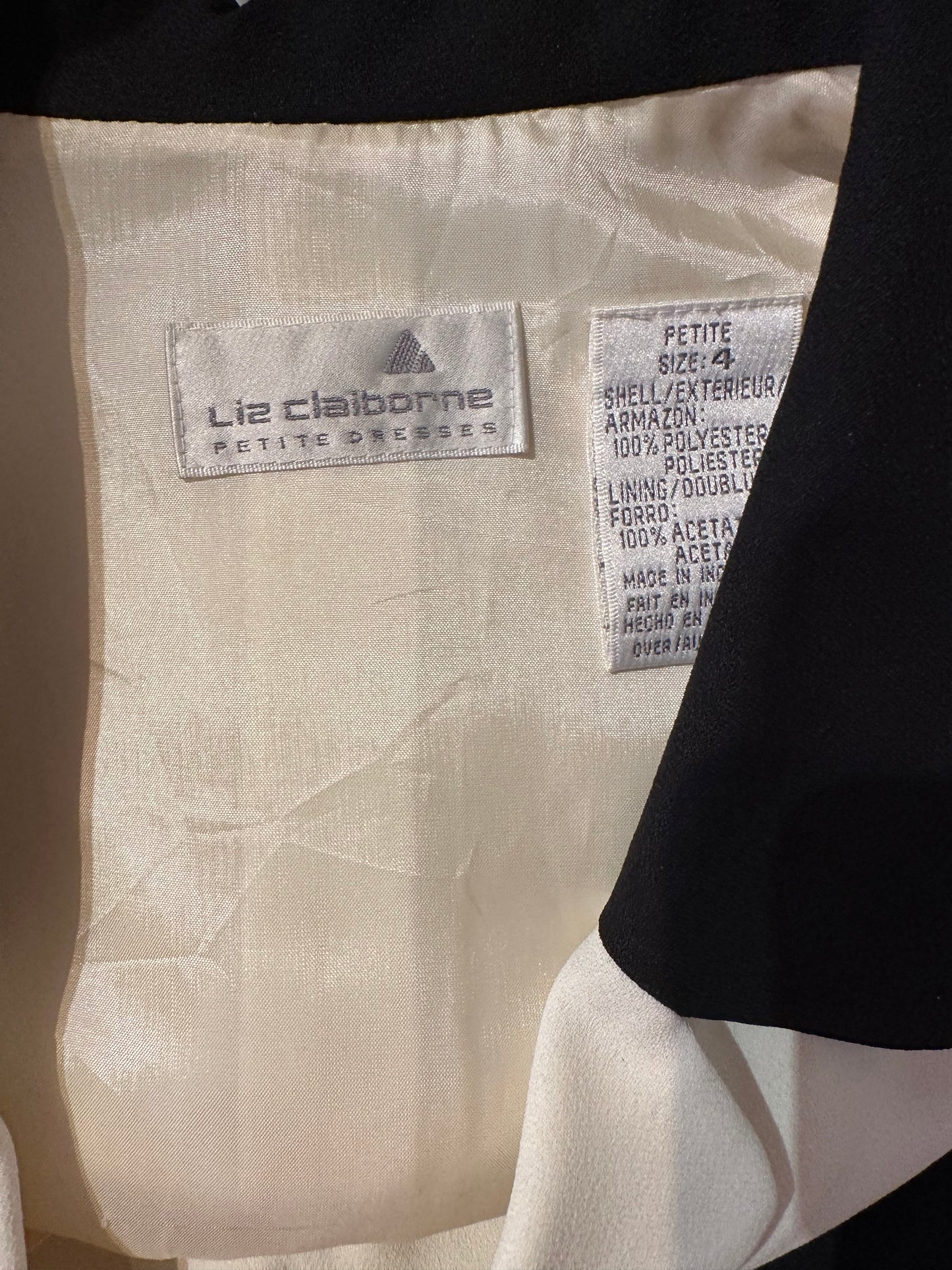 90s 'Liz Claiborne' Black and White Jumpsuit / Small