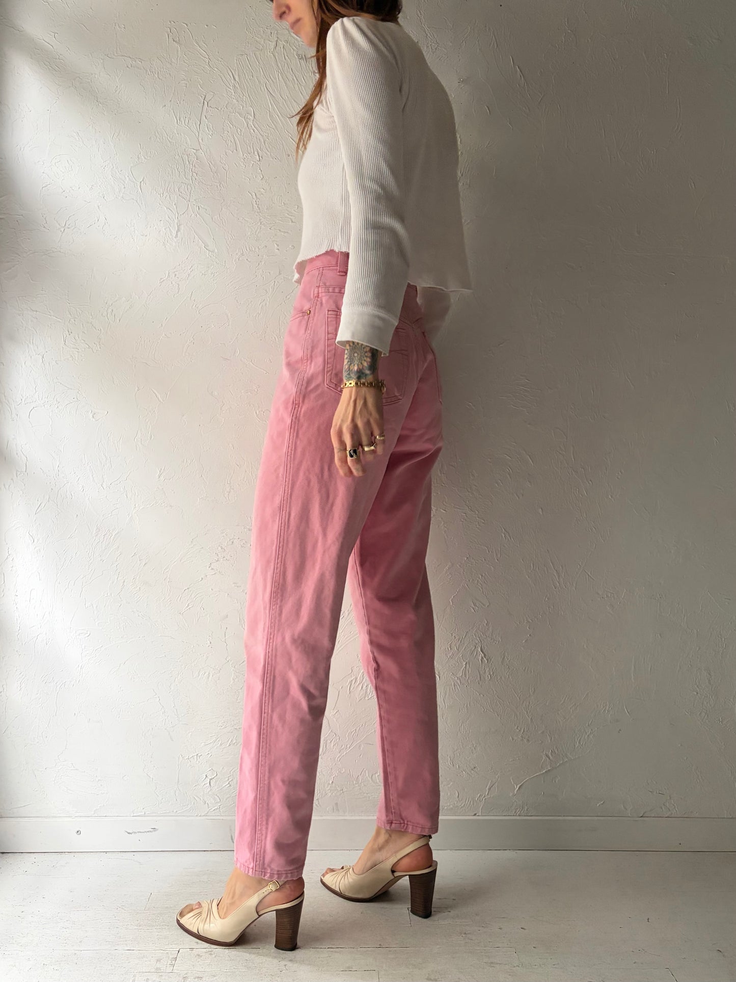 90s 'Lady Footlocker' Vintage Pink Mom Jeans / XS