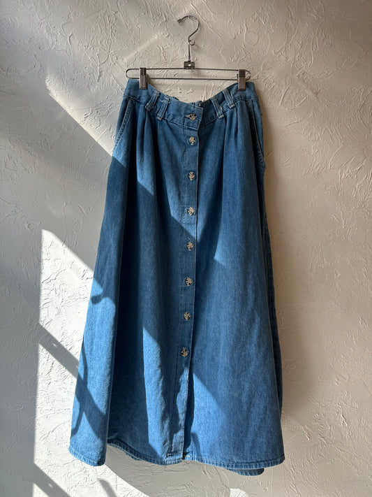 90s ‘Hunt Club’ Denim Skirt / Medium