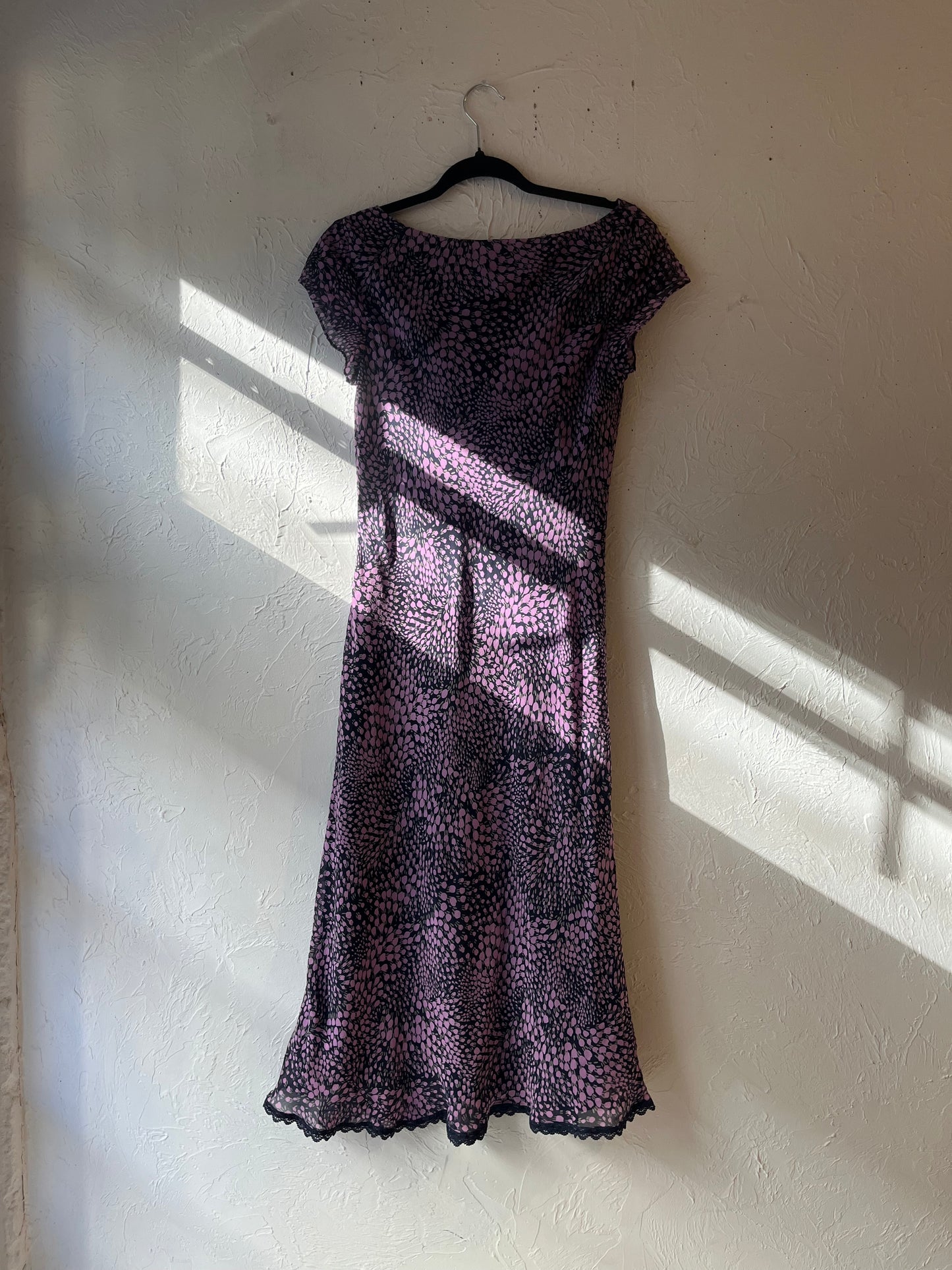 Y2k 'BCBG' Purple Floral Dress / Large