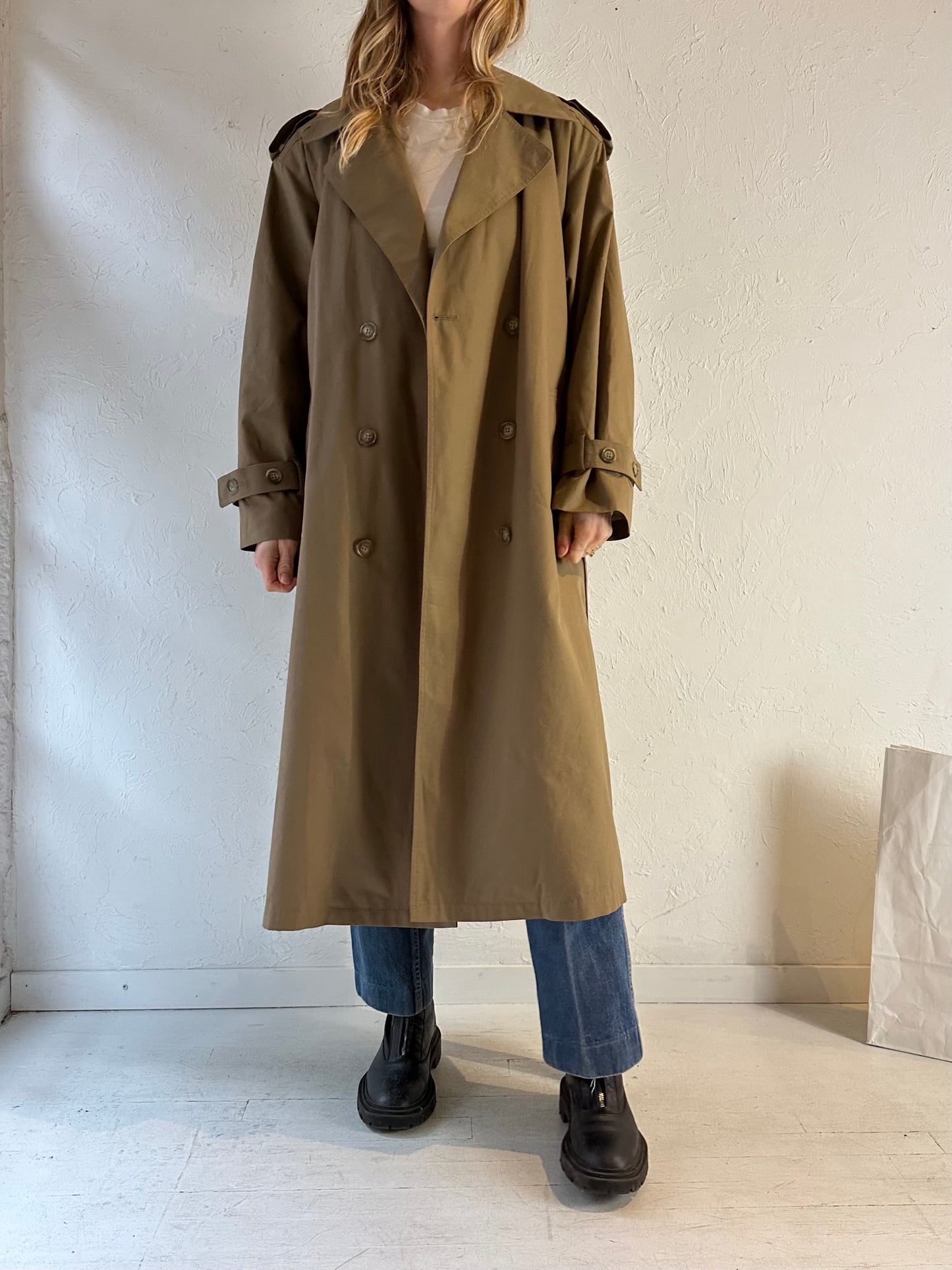 90s ‘London Fog’ Classic Trench Coat / Large