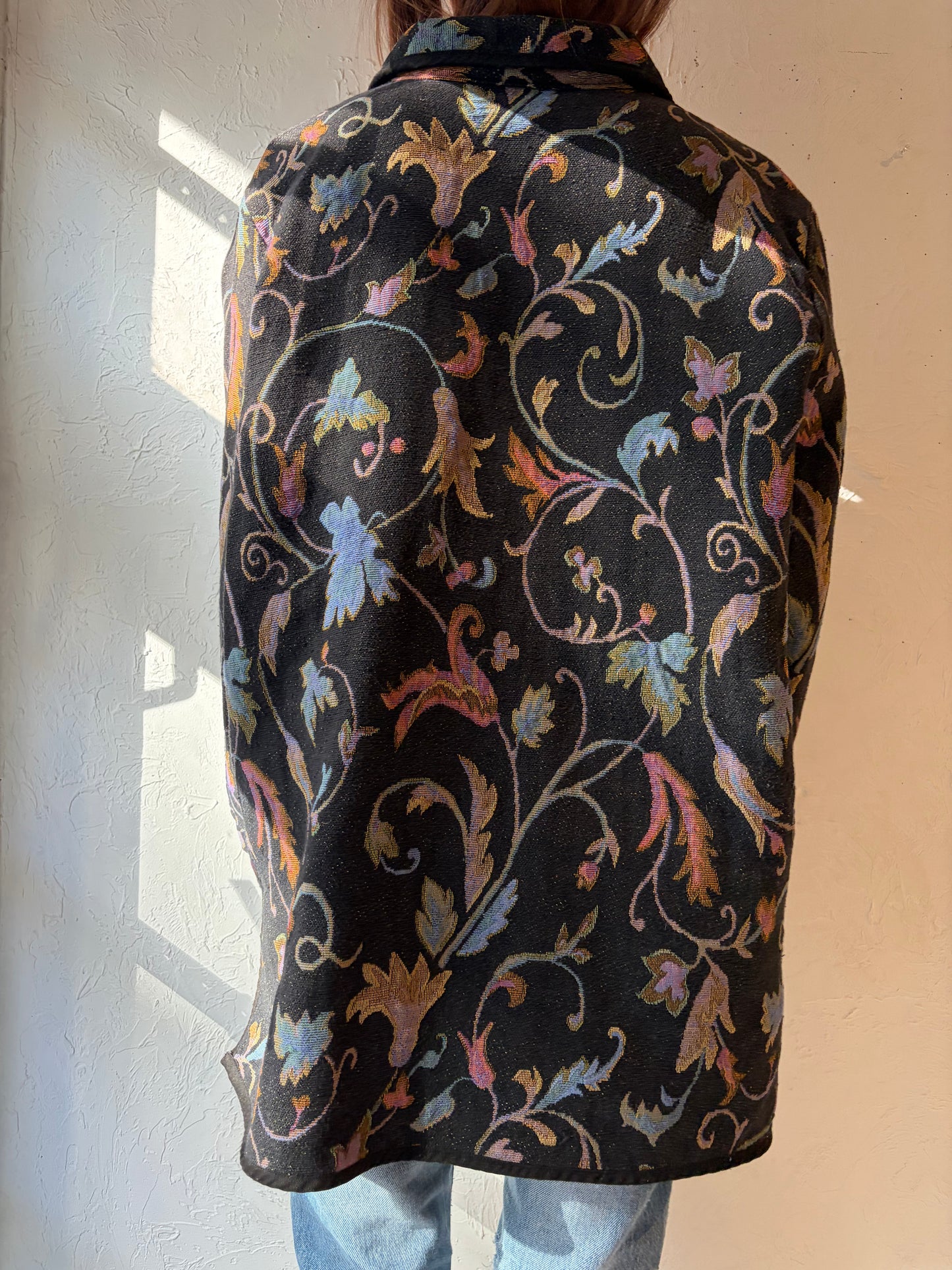 Vintage 'Blair' Floral Tapestry Jacket / Large