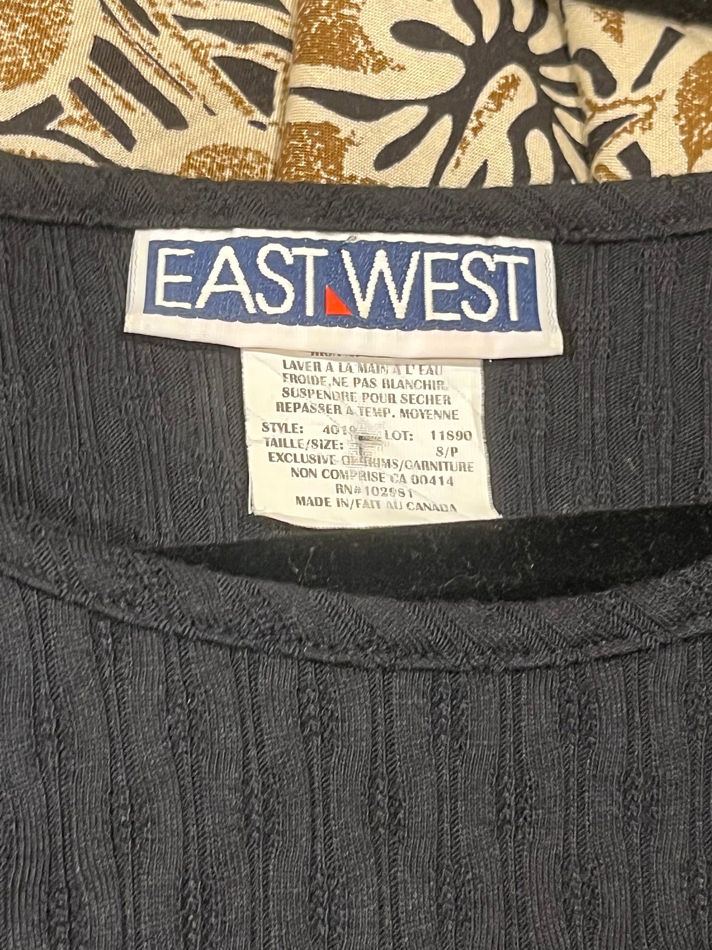 90s 'East West' Sleeveless Dress / Medium