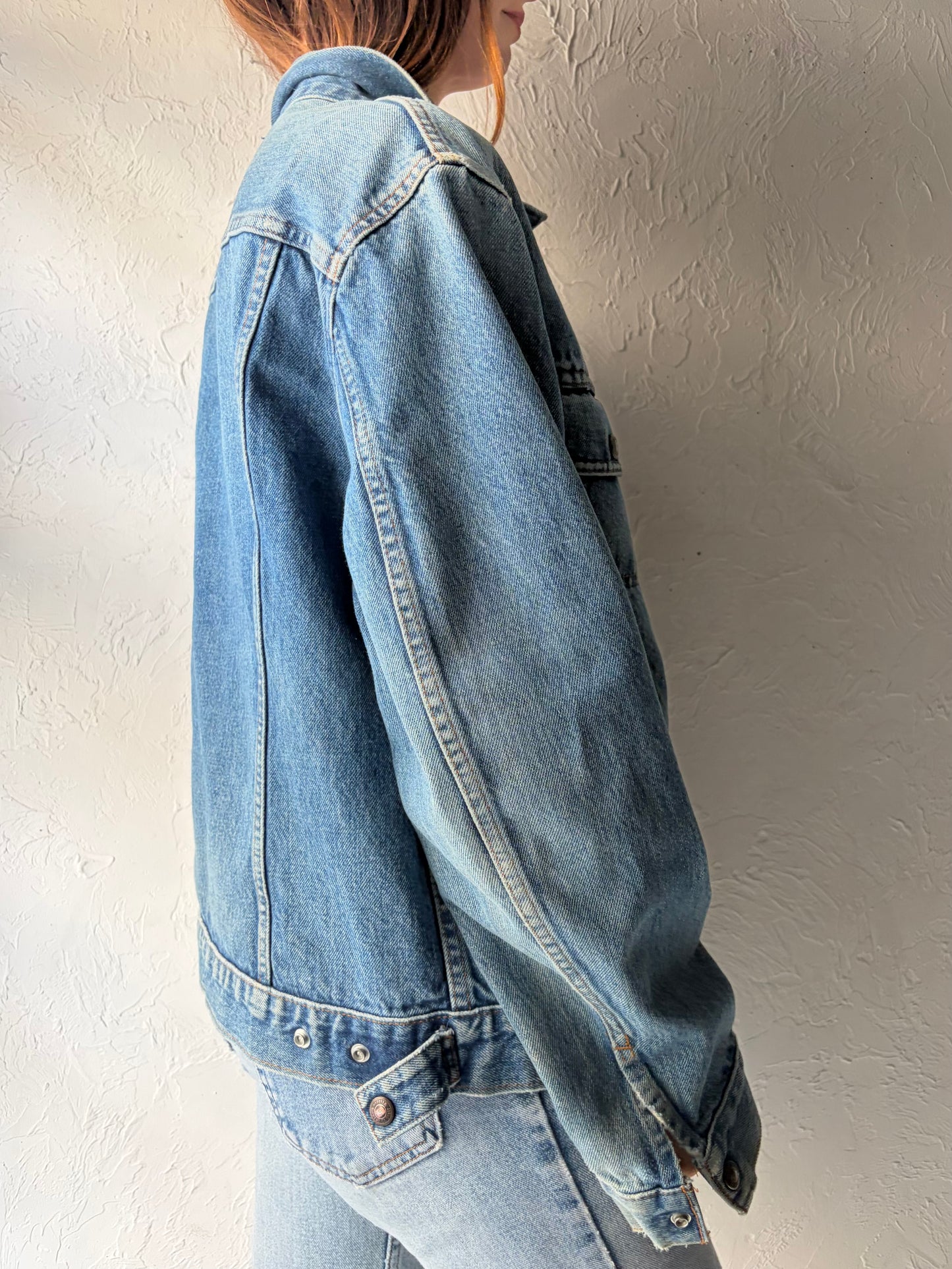 80s 'GWG' Snap Up Denim Jacket / Medium
