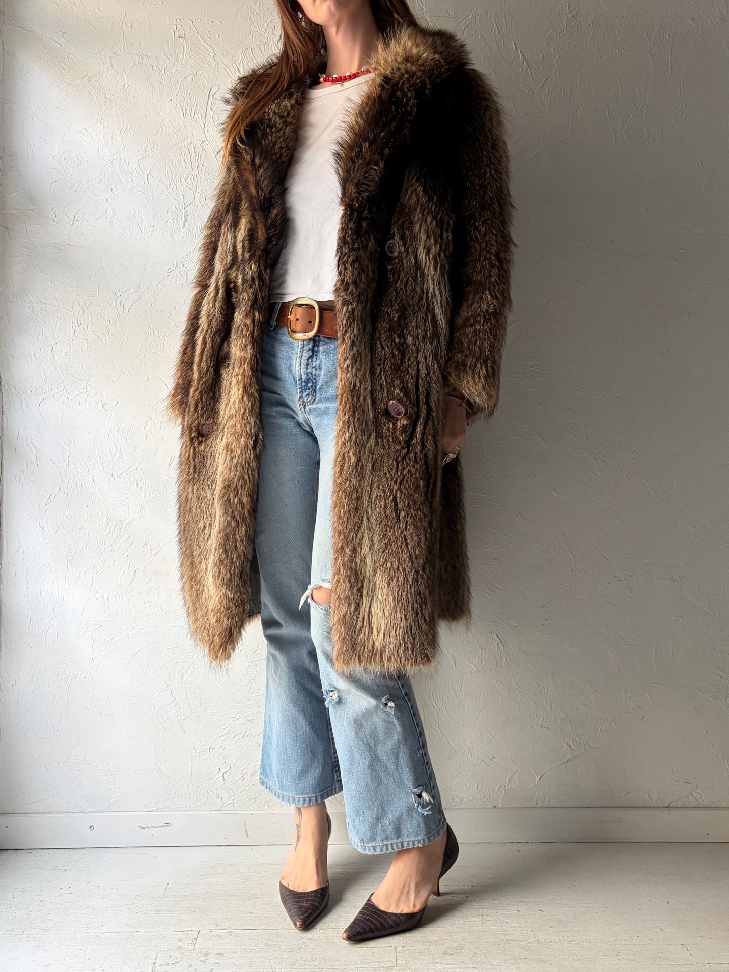 Vintage Authentic Fur Coat / Medium