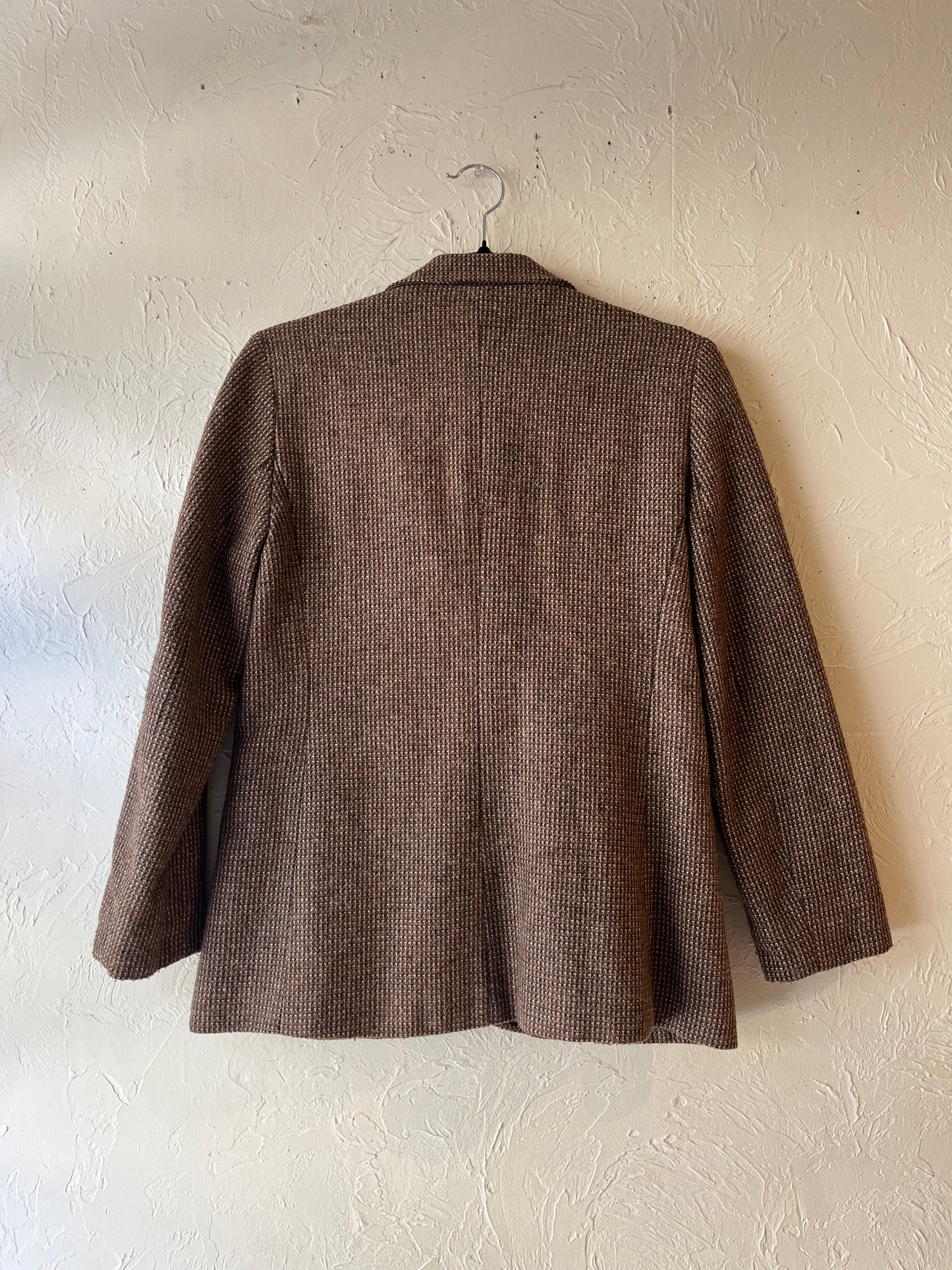 90s Brown Tweed Blazer / Small - Medium